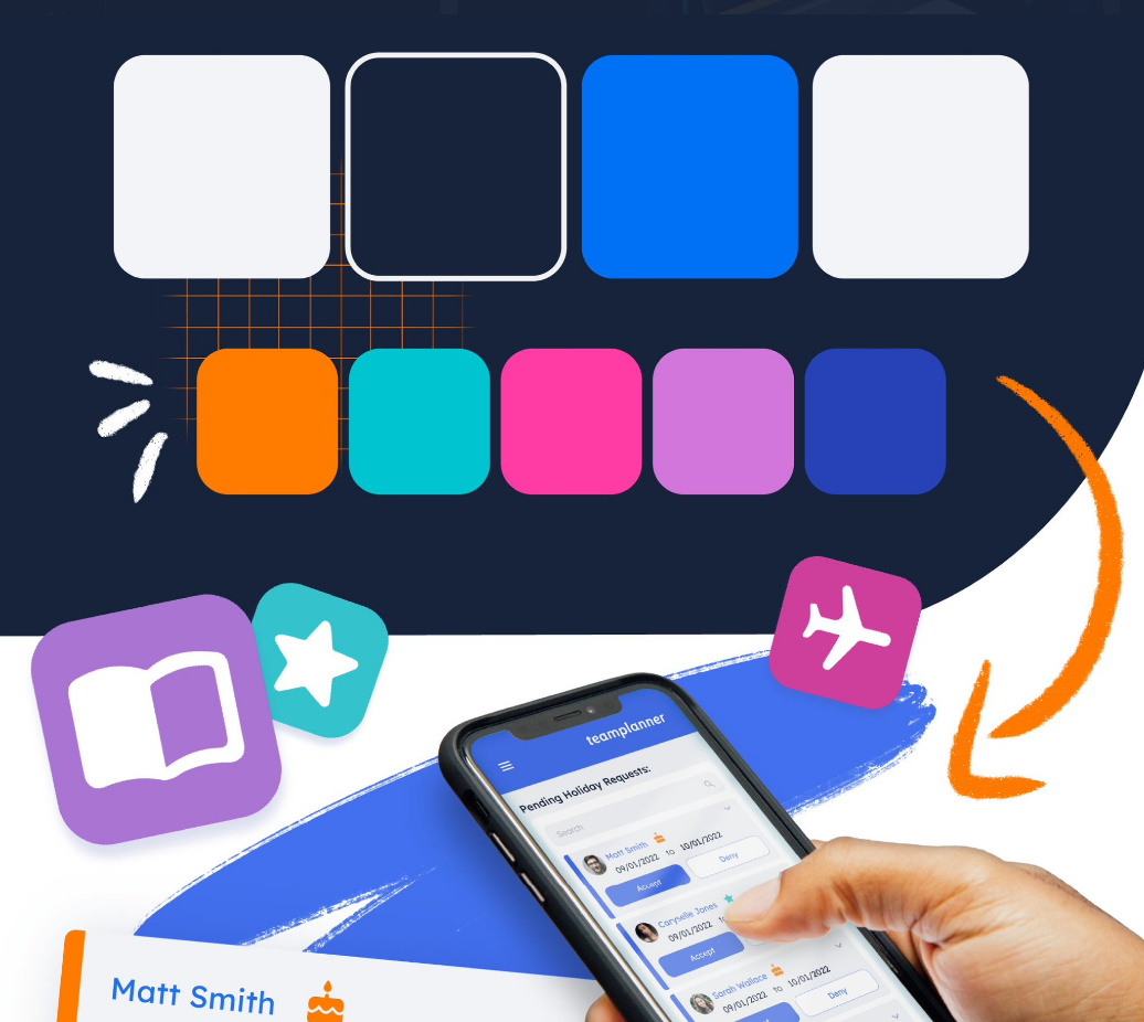 branding for teamplanner, a web tool for organising and requesting PTO