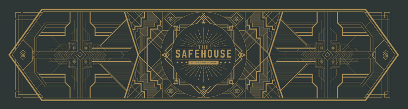 Bar runner mat design for The Safehouse, a 1920's Gatsby-esque speakeasy bar in Hull