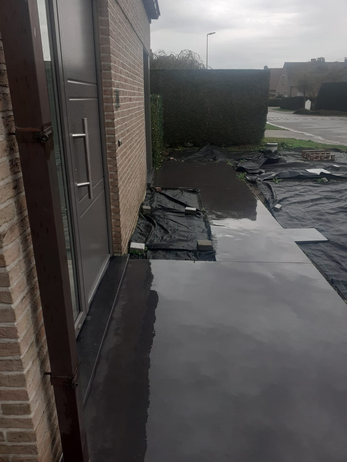 Aanplanting met polybeton