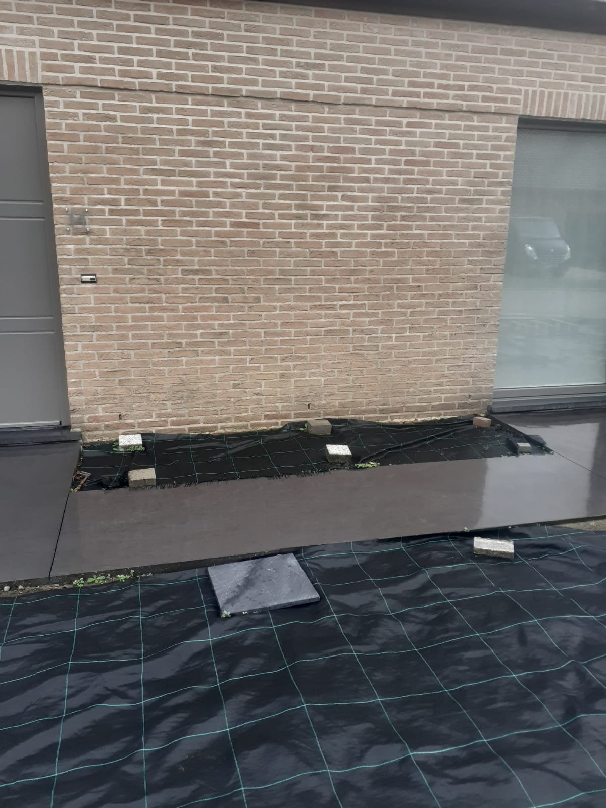 Polybeton in combinatie met aanplanting