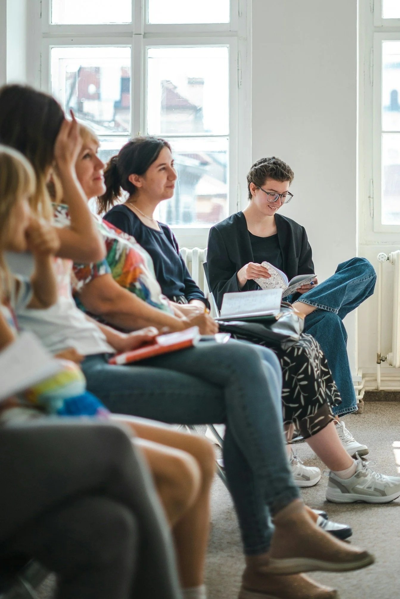 People listening together