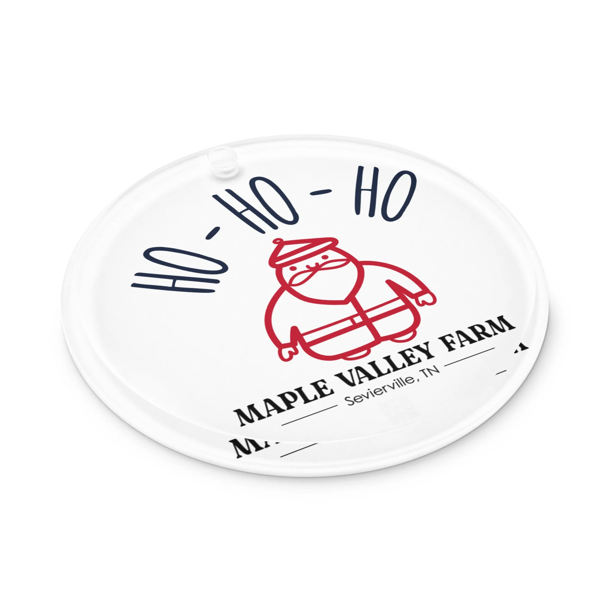 Ho Ho Ho Round Christmas Acrylic ornament