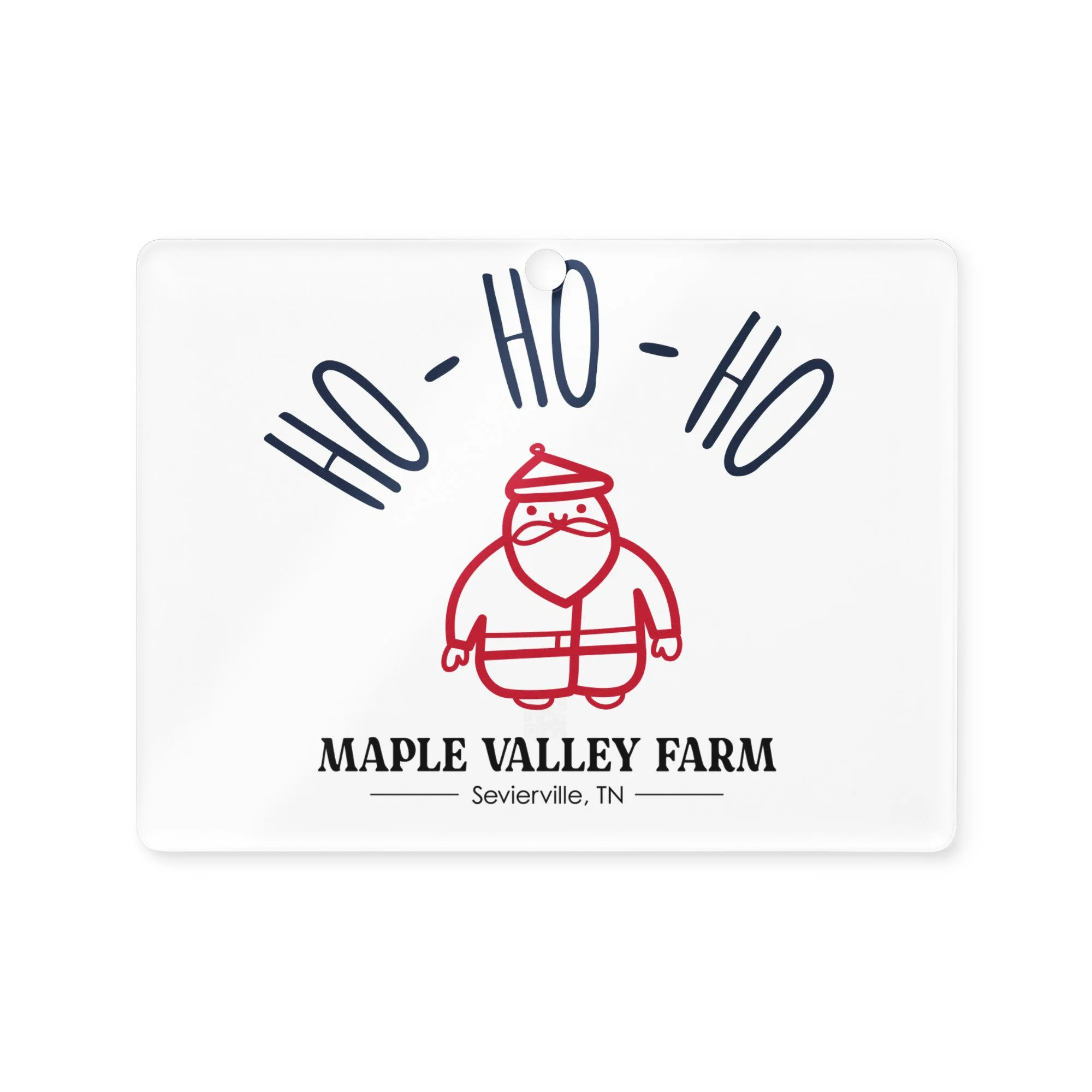 Ho Ho Ho Rectangle Christmas Acrylic ornament