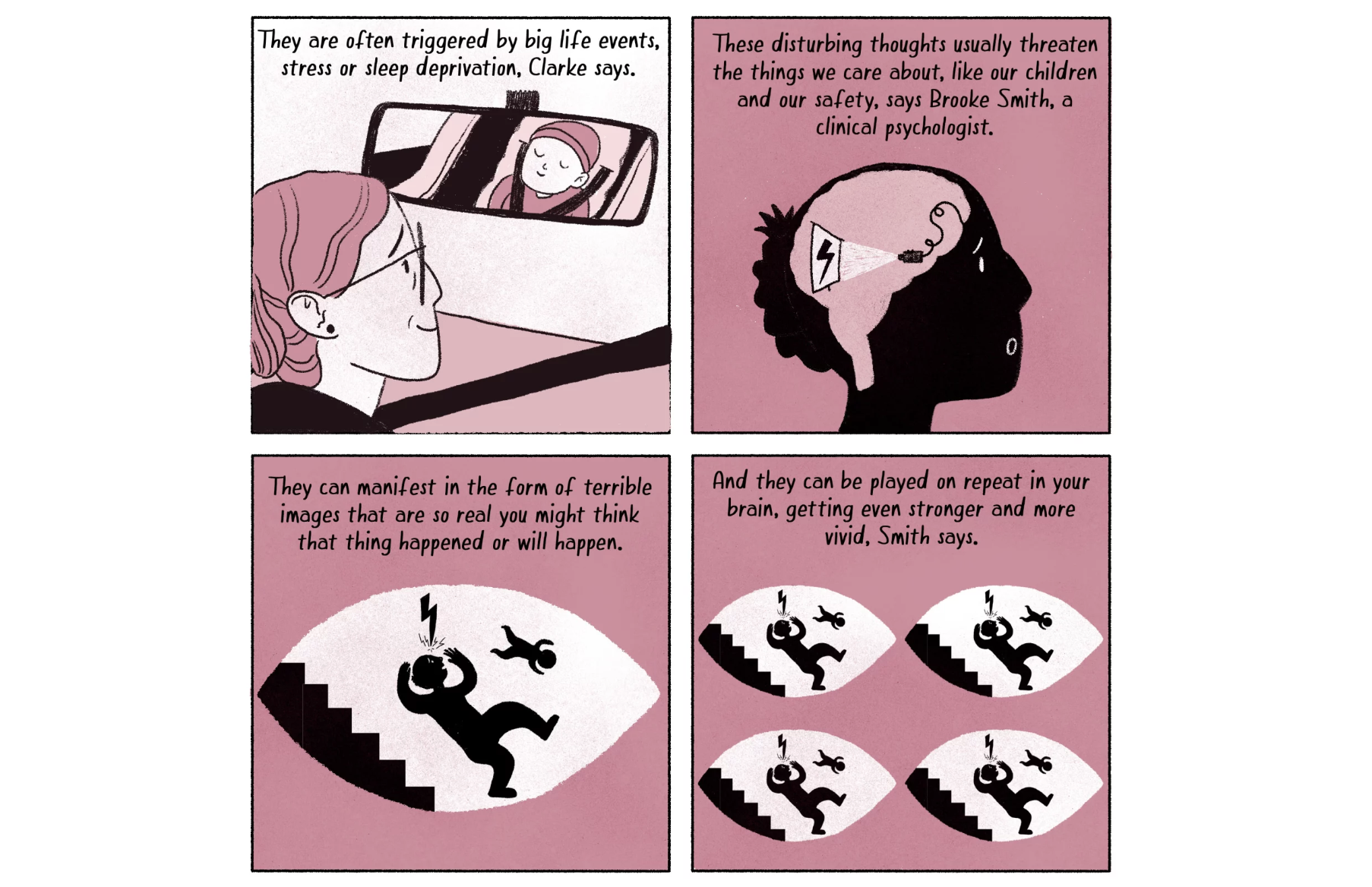 What it's like to live with intrusive thoughts, illustrated