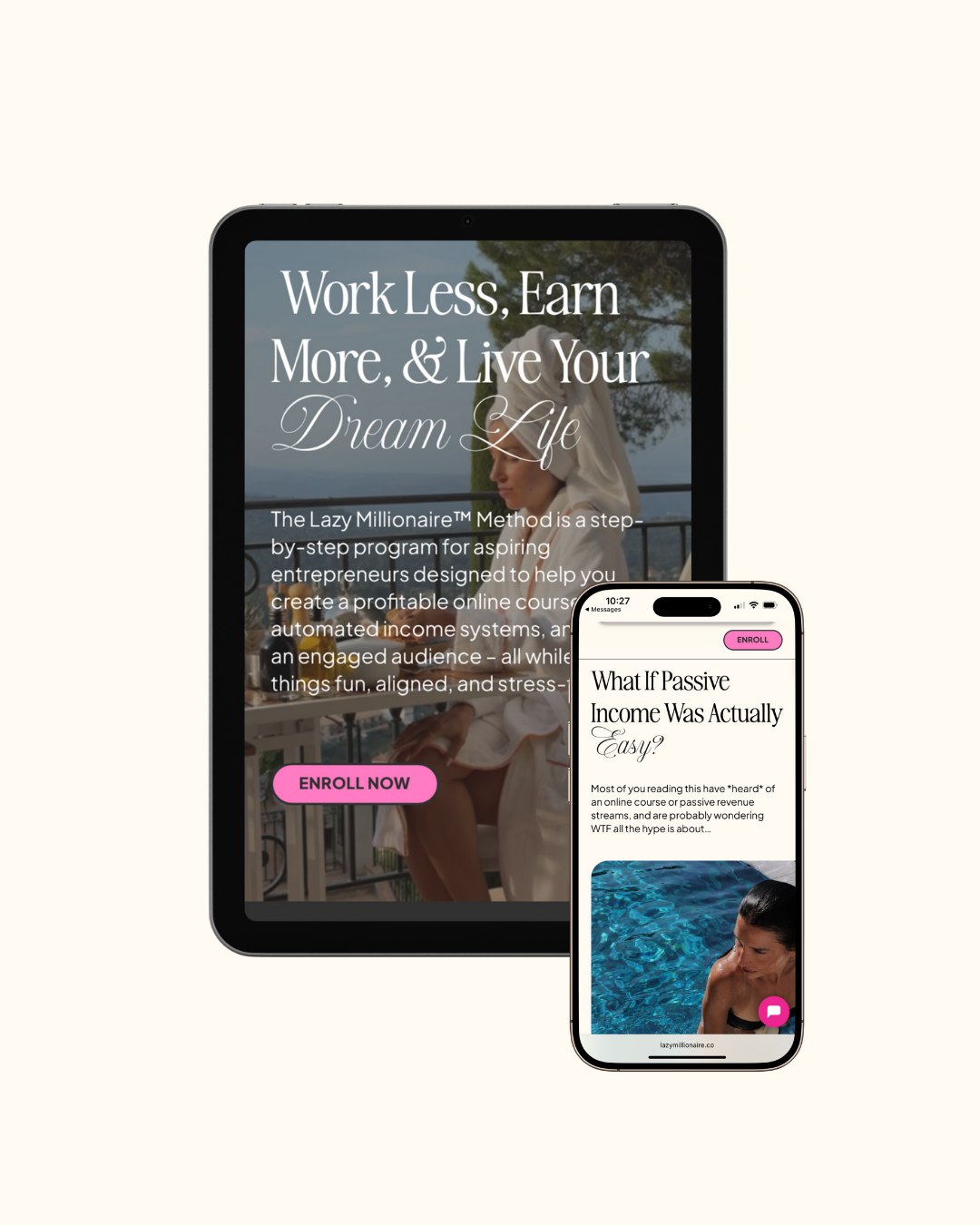 Lazy Millionaire Method - Website Mockups2.png