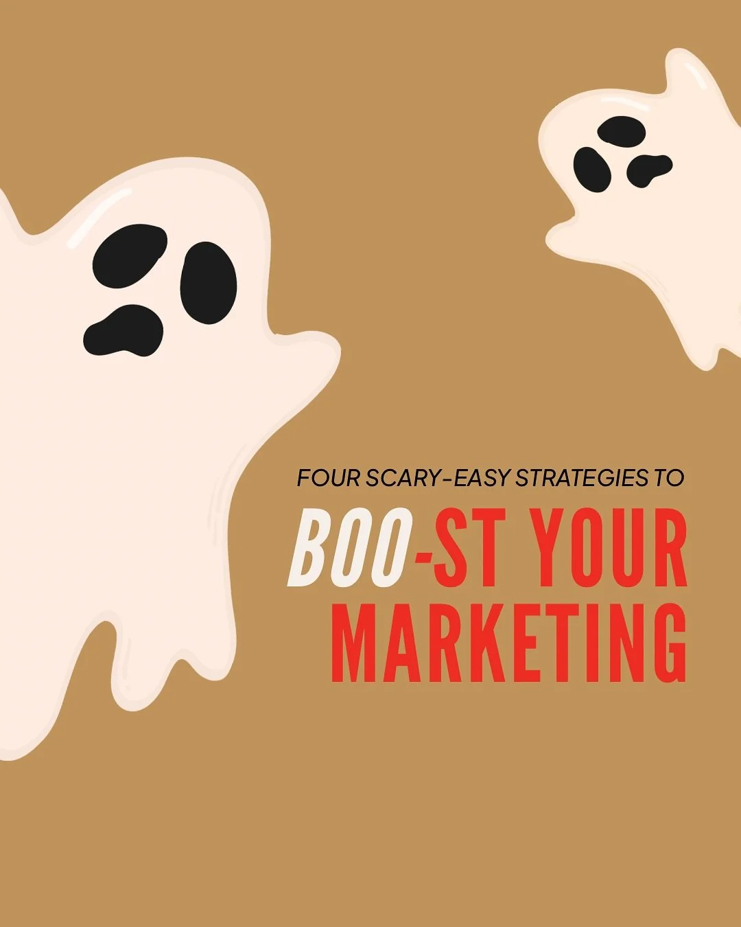 Q4 is here and it&rsquo;s no time to ghost your marketing strategy.

Here are 4 scary-easy tweaks you can make this week to set your business up for a strong finish:

 1️⃣ Social Media Clean Up
 2️⃣ Website Review
 3️⃣ SEO Snack
 4️⃣ Messaging Check-