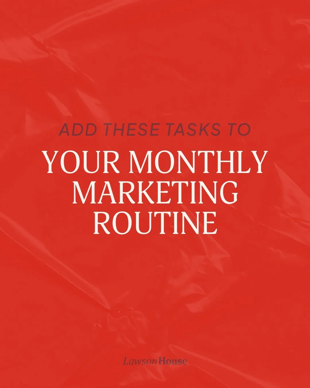 If marketing feels chaotic, it&rsquo;s usually not because you aren&rsquo;t doing enough&hellip; It&rsquo;s because you&rsquo;re doing too much without a plan.

These are the monthly marketing tasks that we think actually move the needle:
 ✔️ Review 