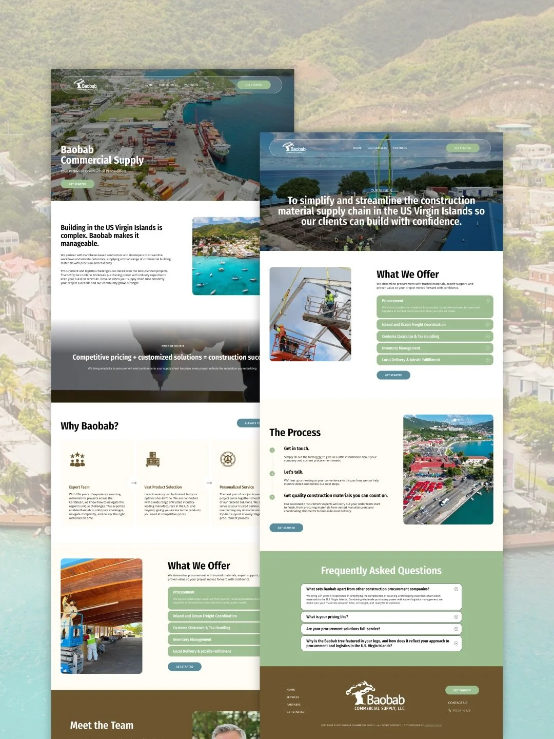 Check out the finished website for our client Baobab! 
When designing Baobab Construction&rsquo;s website, we took inspiration straight from their logo&mdash;the iconic baobab tree. Strong foundations, organic textures, and a structure built to last 