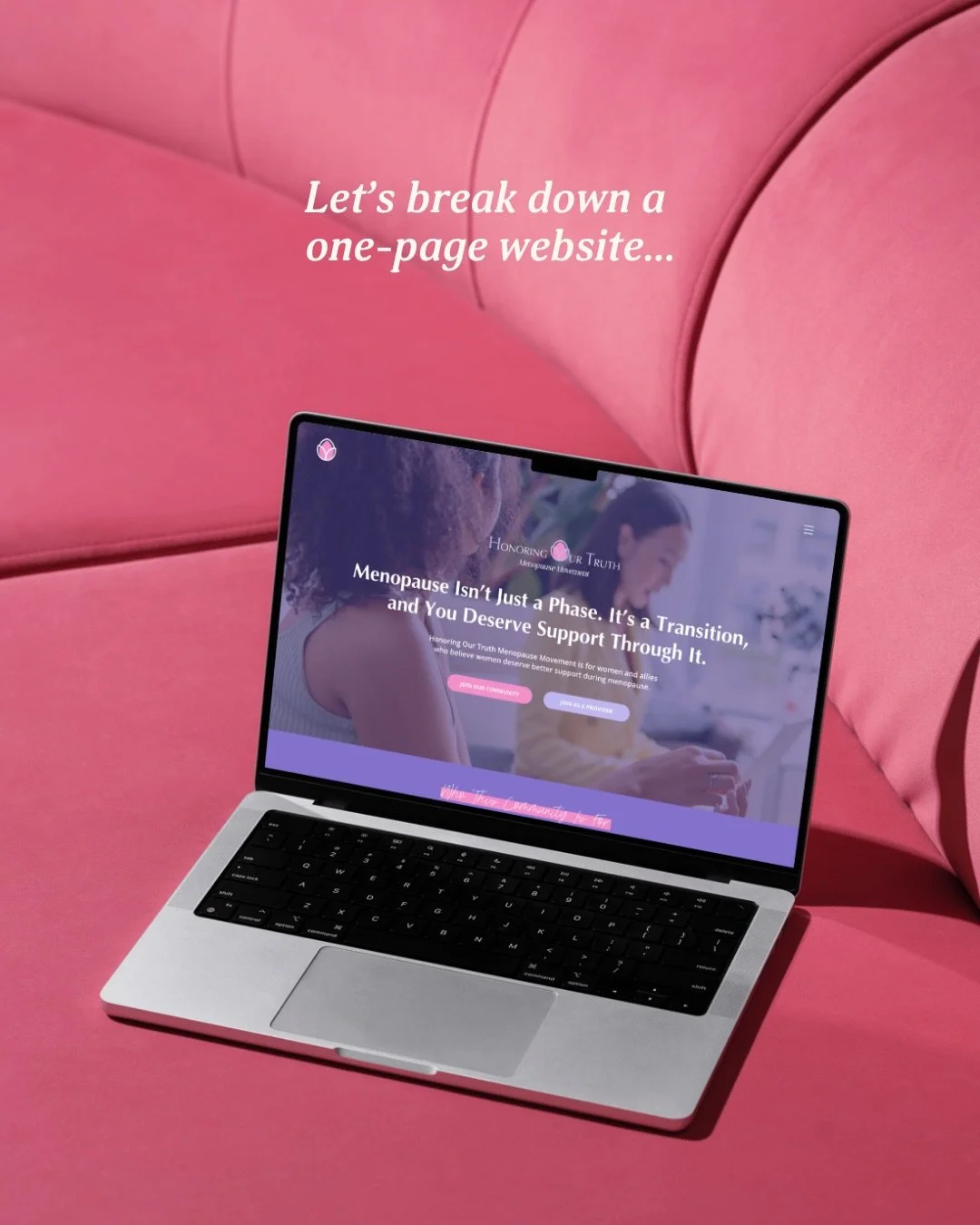 What&rsquo;s a one-page website? Let&rsquo;s break it down.

Our one-page websites keep viewers engaged on your website with a longer format and continuous scroll. Rather than jumping from page to page for information, these sites are designed with i