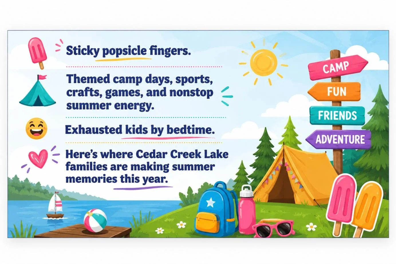 Kids Summer Camps Near Cedar Creek Lake 
