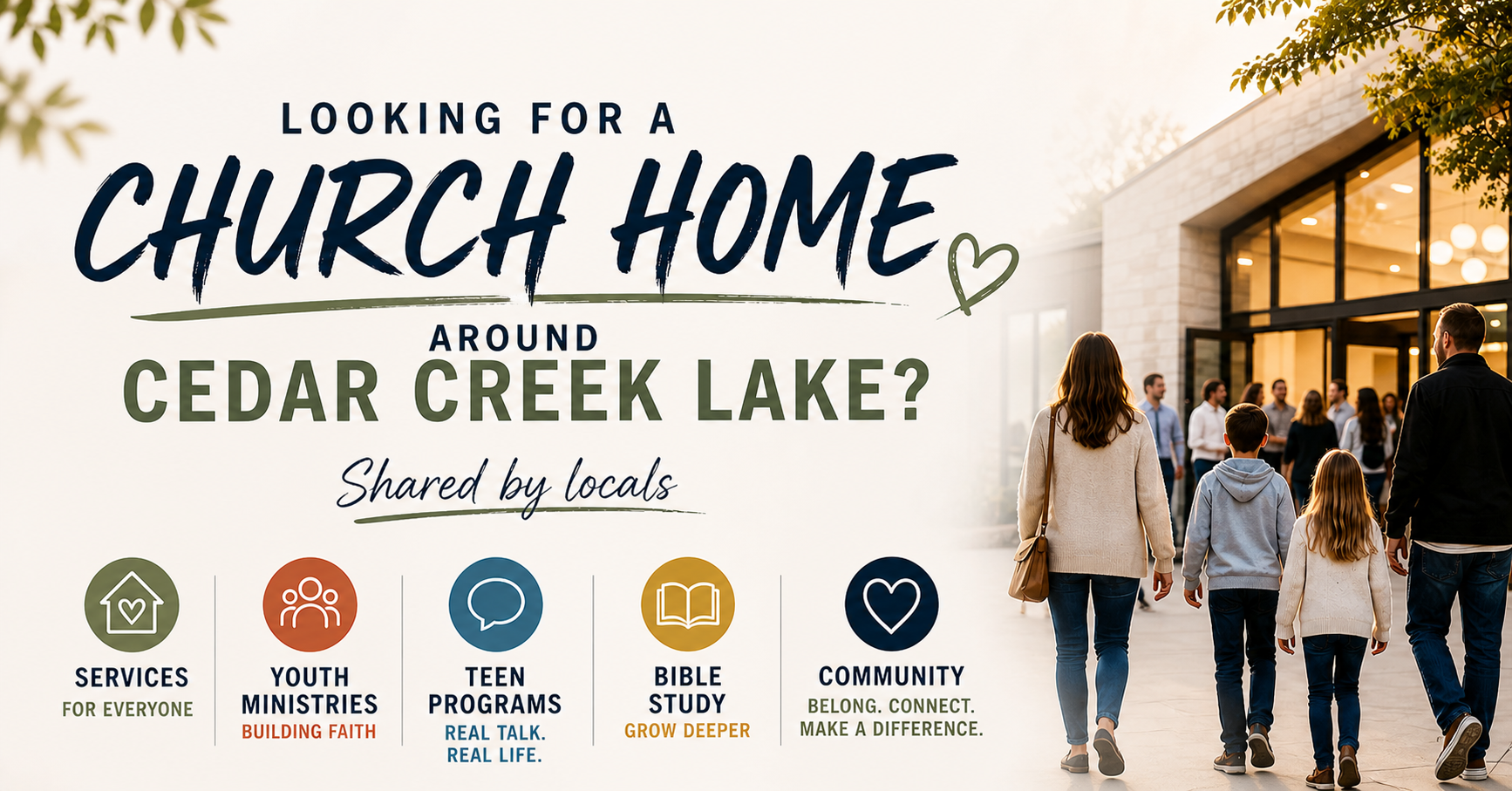 Churches around cedar creek lake.png