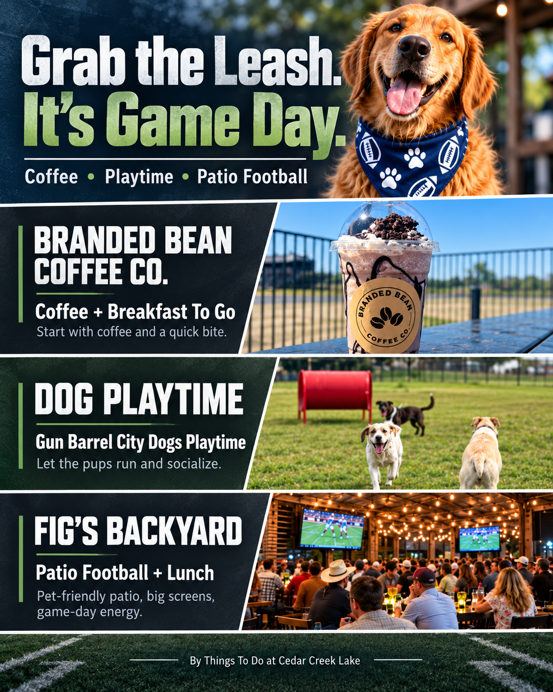 Grab the leash. It’s game day.