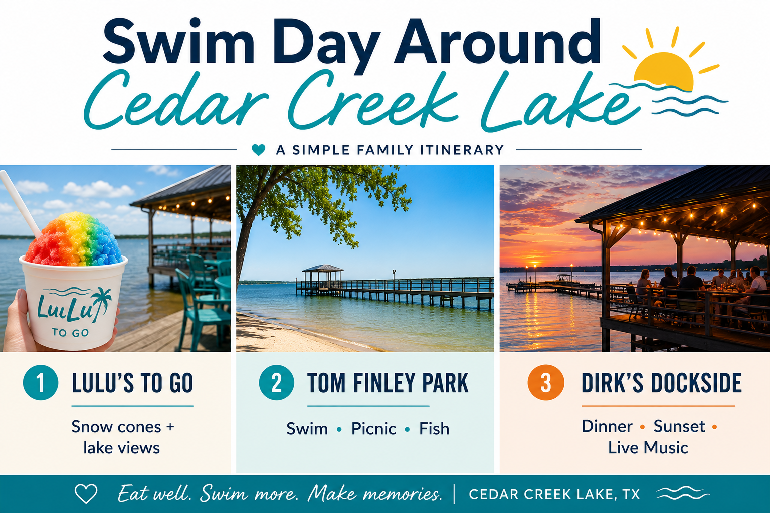 The Perfect Swim Day Around Cedar Creek Lake