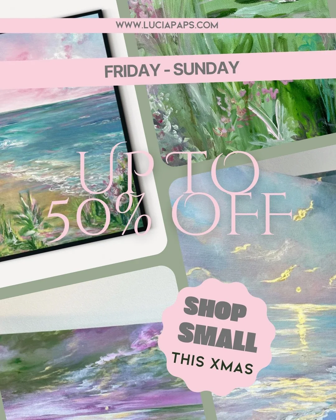 a little festive gift from me to you 🎄&hellip;

my xmas sale is now live ! up to 50% off on art, prints, tote bags 🥰💘✨

if you&rsquo;re choosing to shop small this christmas, thank you, truly 🥹

every order means the world💐

whether you&rsquo;re