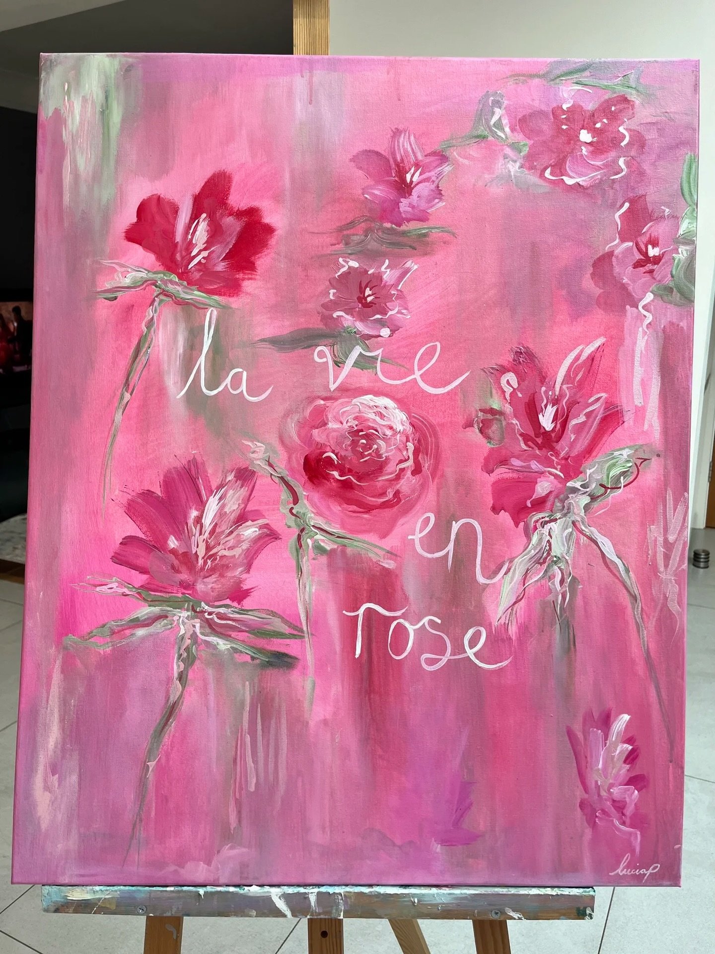 🎀💘🩷 the season of love for yourself, your friends &amp; loved ones 🩷

la vie en rose, rosy red 🥀 

the roses remind us to see life through the lens of love and appreciation 💕💘💖💗

an original painting
comes with a signed certificate of authen