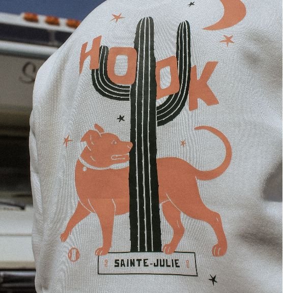 Chandail Hook Sainte-Julie illustré d'un cactus