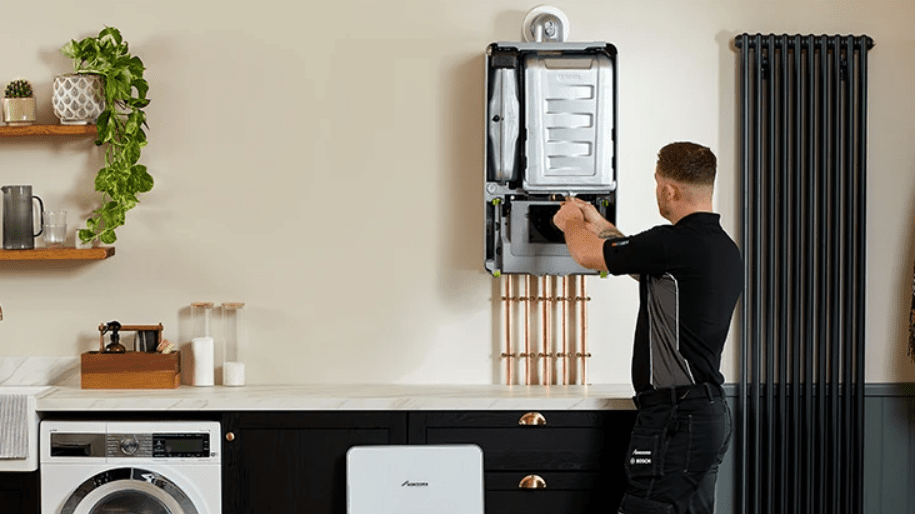 Swansea Gas Safe engineer installing boiler