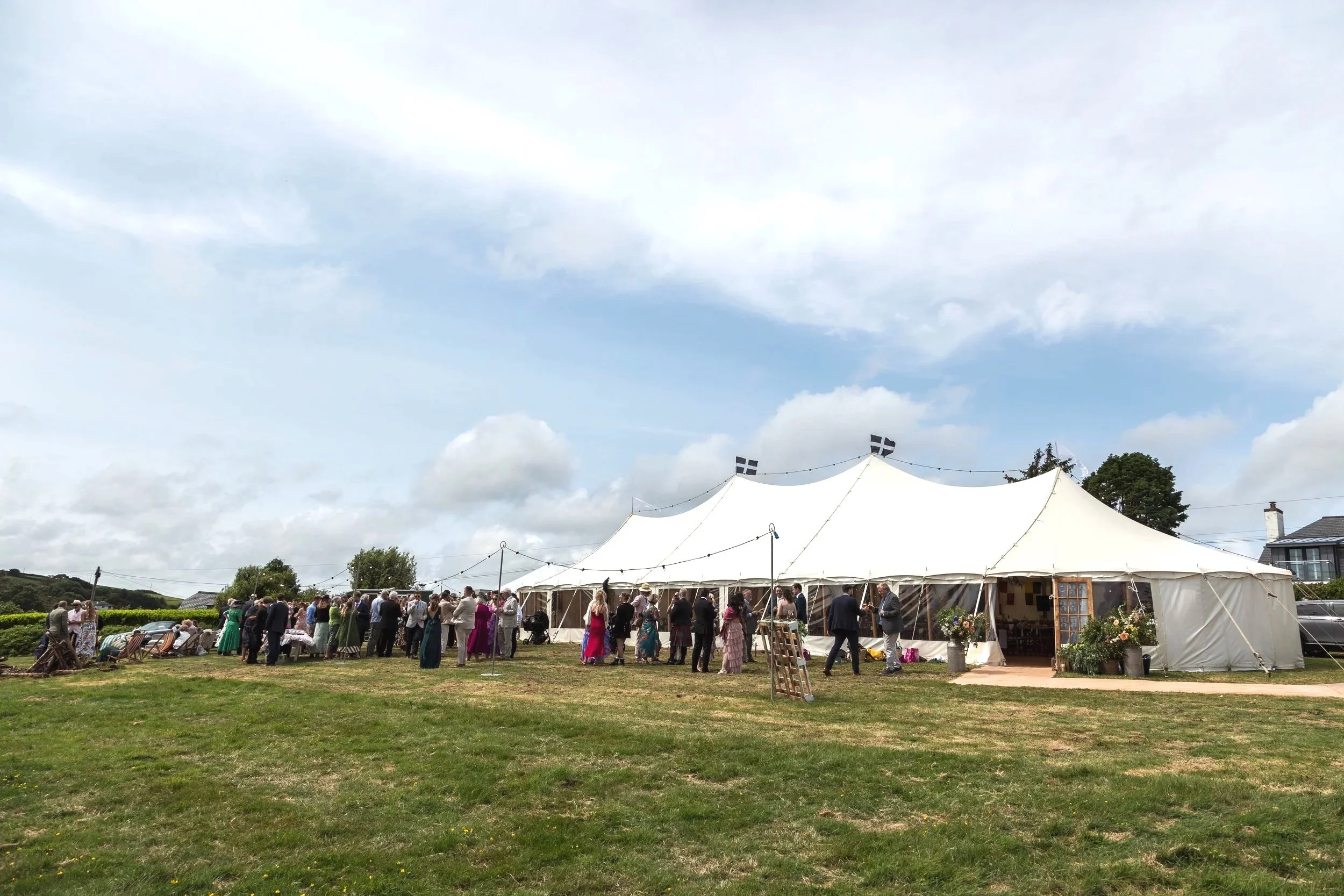 St Mawnan Church and Helford Passage Marquee Wedding, Cornwall