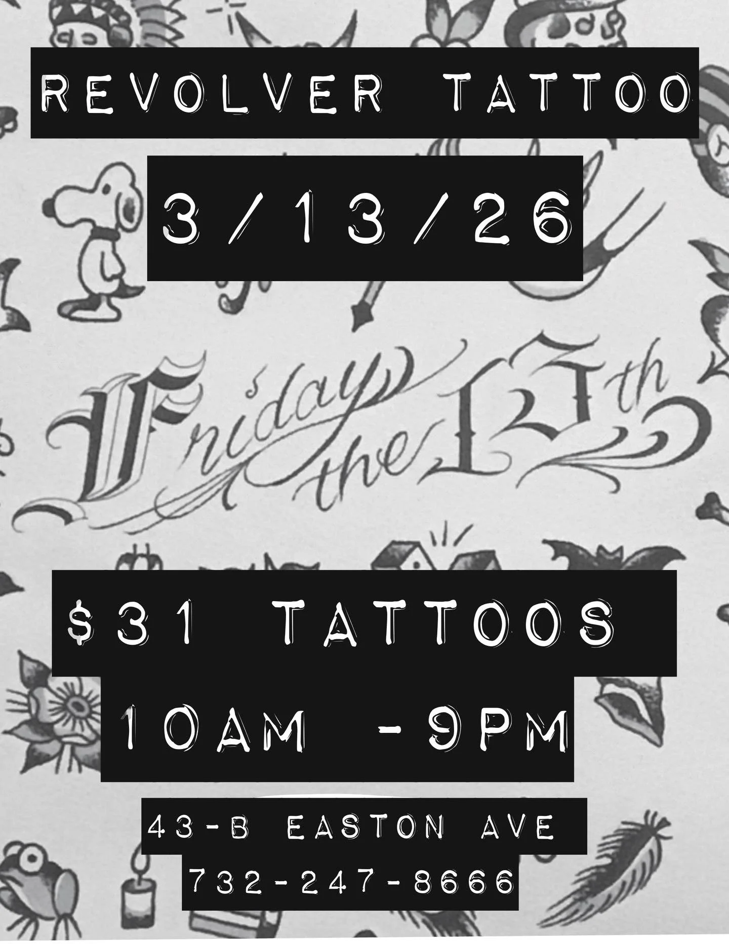 ⭐️WE&rsquo;RE RUNNING IT BACK ⭐️

$31+ a lucky $7 tip 🍀

FIRST COME FIRST SERVE ALL DAY

doors open at 10 AM, get in line early!