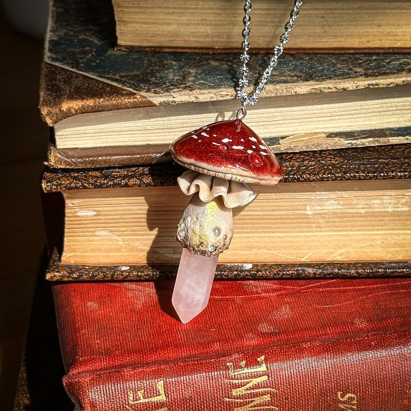 We have just stocked an exciting small business in #TheLostCauldron! Meet @v.hminiatures! 🍄 Victoria makes these STUNNING Toadstool necklaces by hand and they&rsquo;re all unique. We are utterly obsessed. We currently have a selection ready for thei