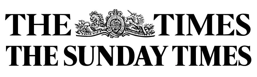 The Times and The Sunday Times logo with a crest and lion illustration.