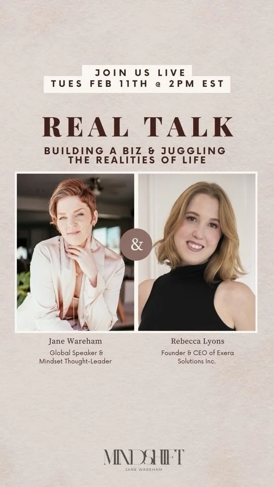 Rebecca Lyons speaks about building a business and juggling the realities of life with Jane Wareham