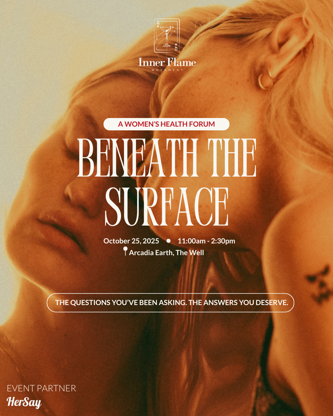 A poster for the Beneath the Surface Women's Health Summit