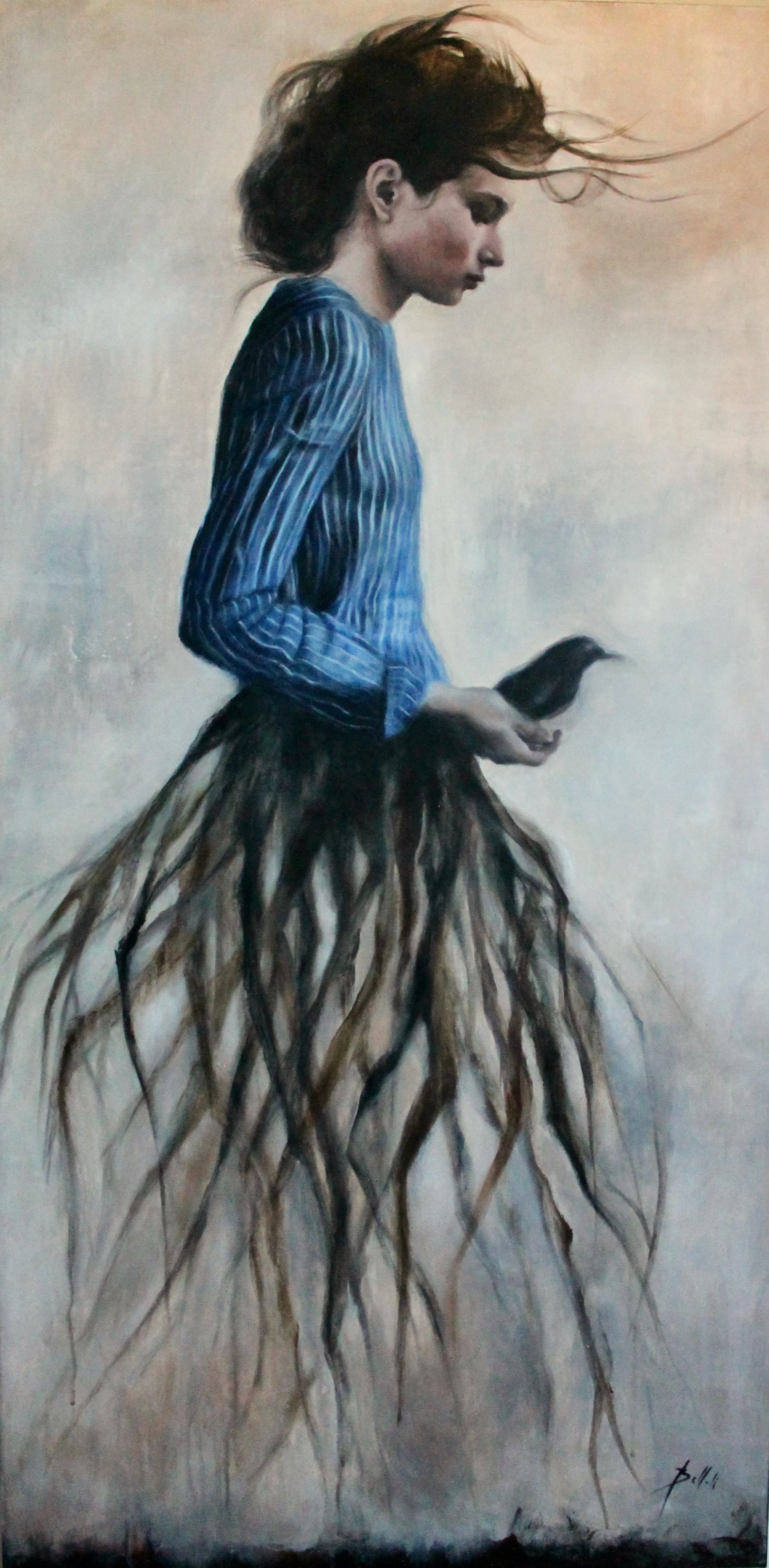 Flying roots - acrylic colors on canvas - 70x120 - 2021 (SOLD)