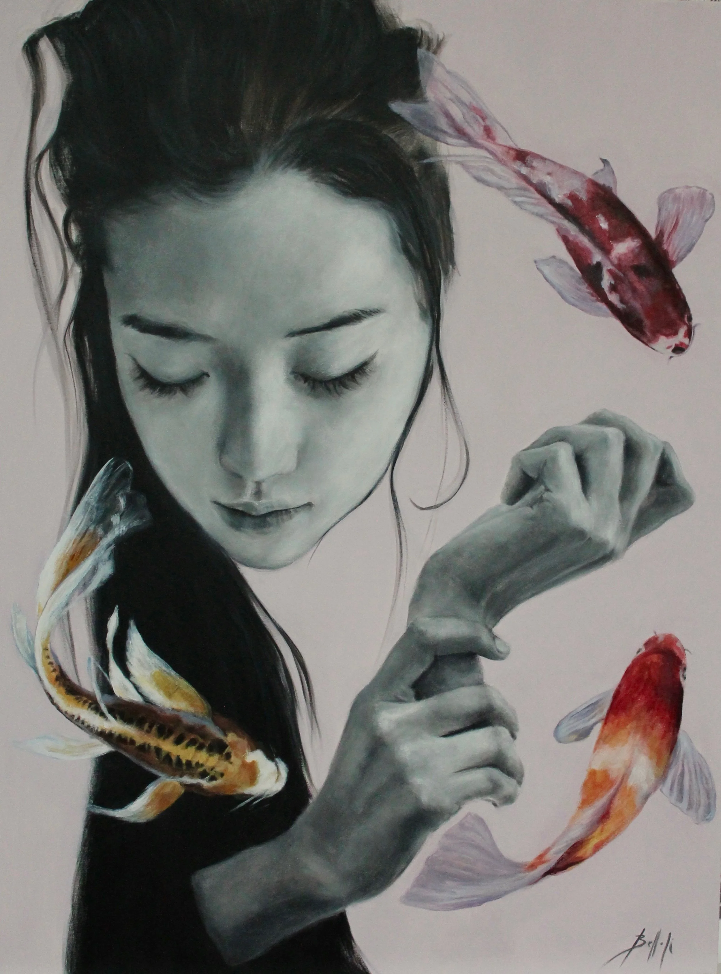 The pond - acrylic colors on canvas - 60x80 - 2021 (SOLD)