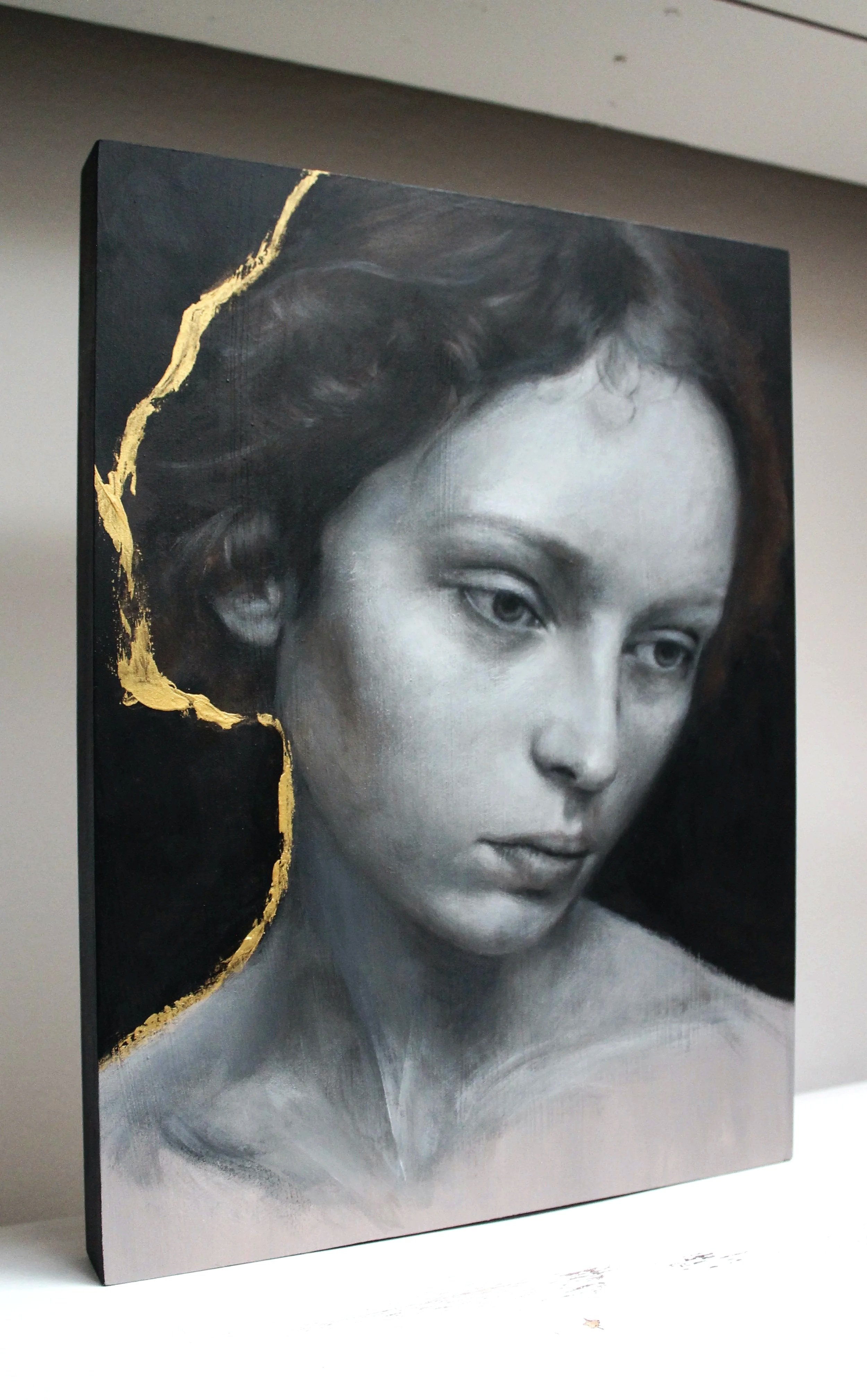 My Kintsugi II - acrylic colors and gesso on wood - 30x40