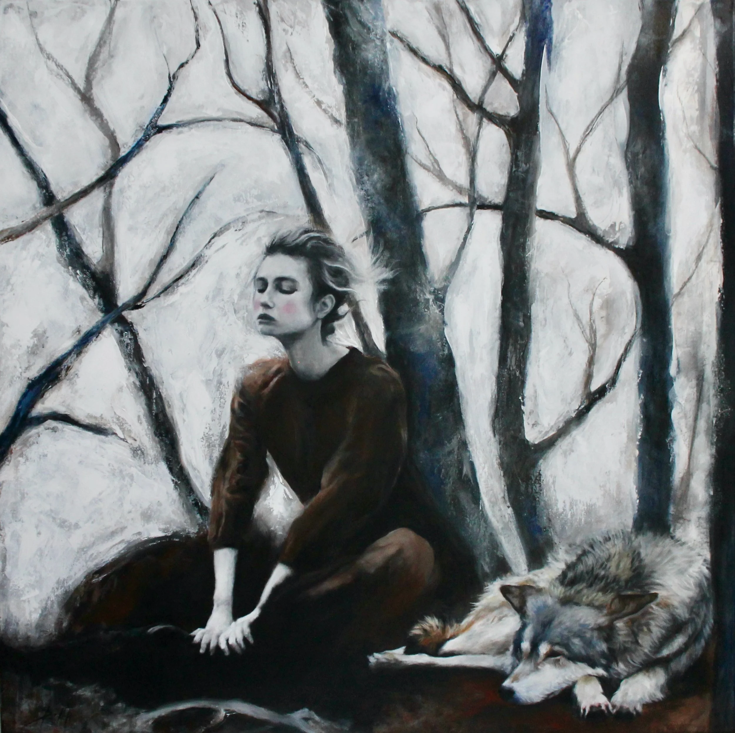 Loud is the sound of the wind II - acrylic colors on canvas - 90x90 - 2022 (SOLD)