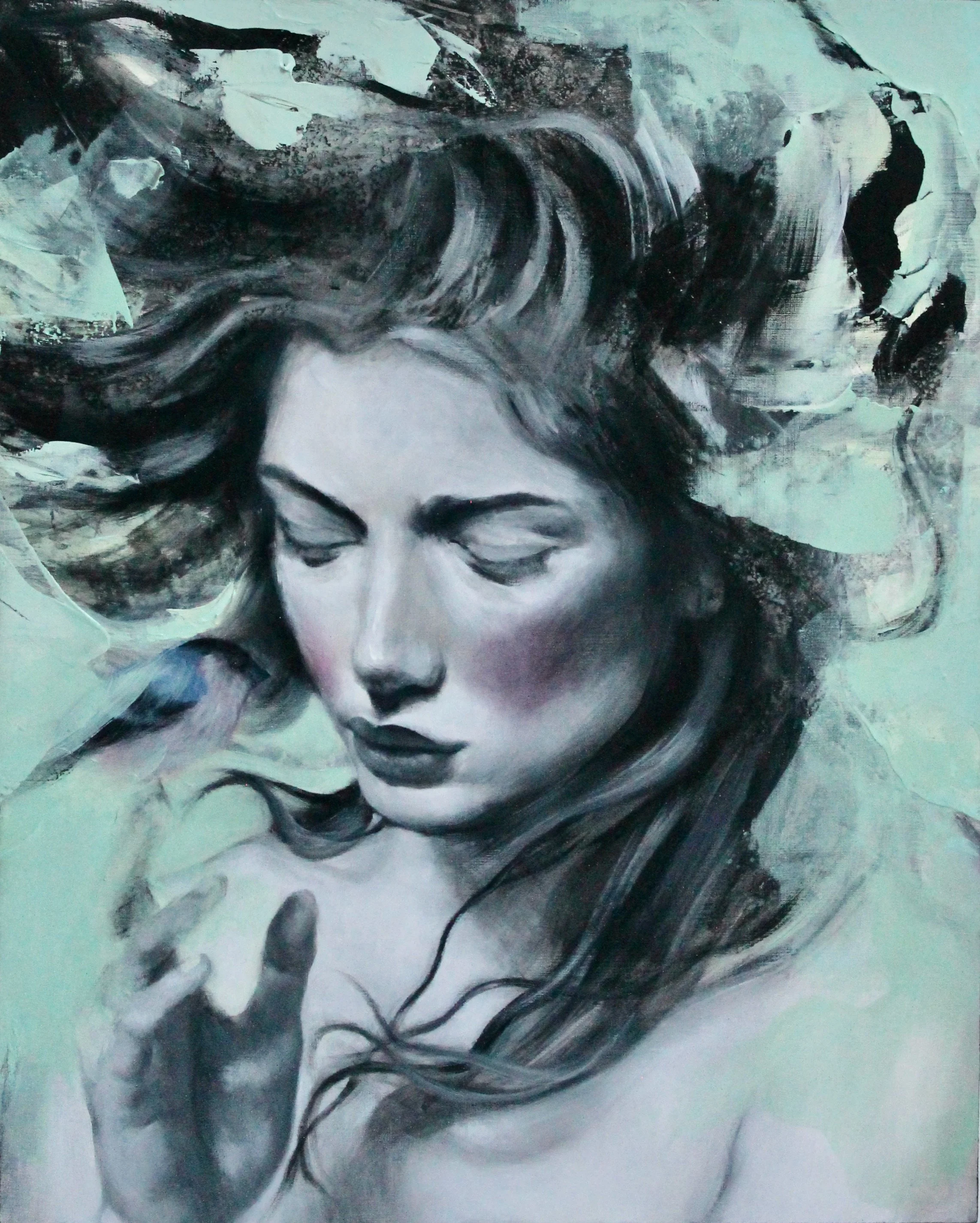 Desappear III - acrylic colors on wood - 40x50 - 2022 (SOLD)