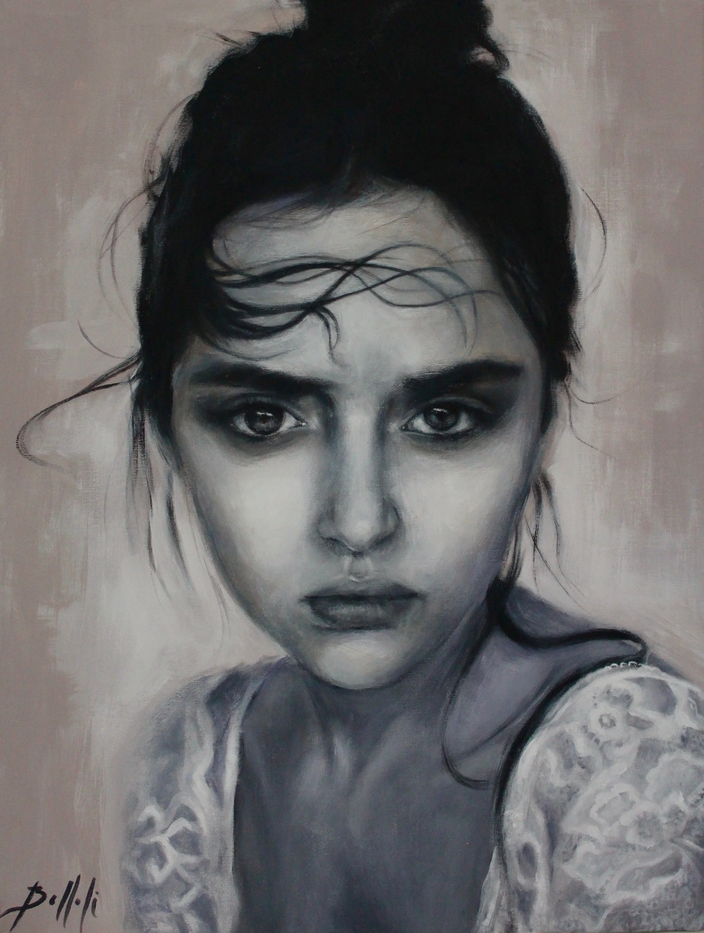 In the portrait III - acrylic colors on canvas - 30x40 - 2021 (SOLD)