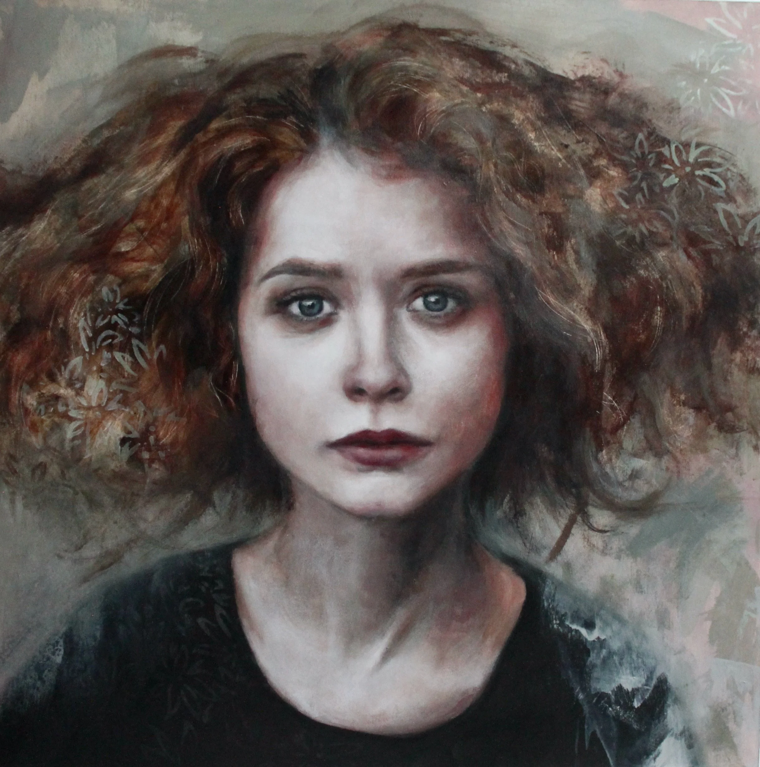 Where the Gaze Comes to Rest - acrylic colors on birch wood panel - 40x50x3 - 2025 (SOLD)