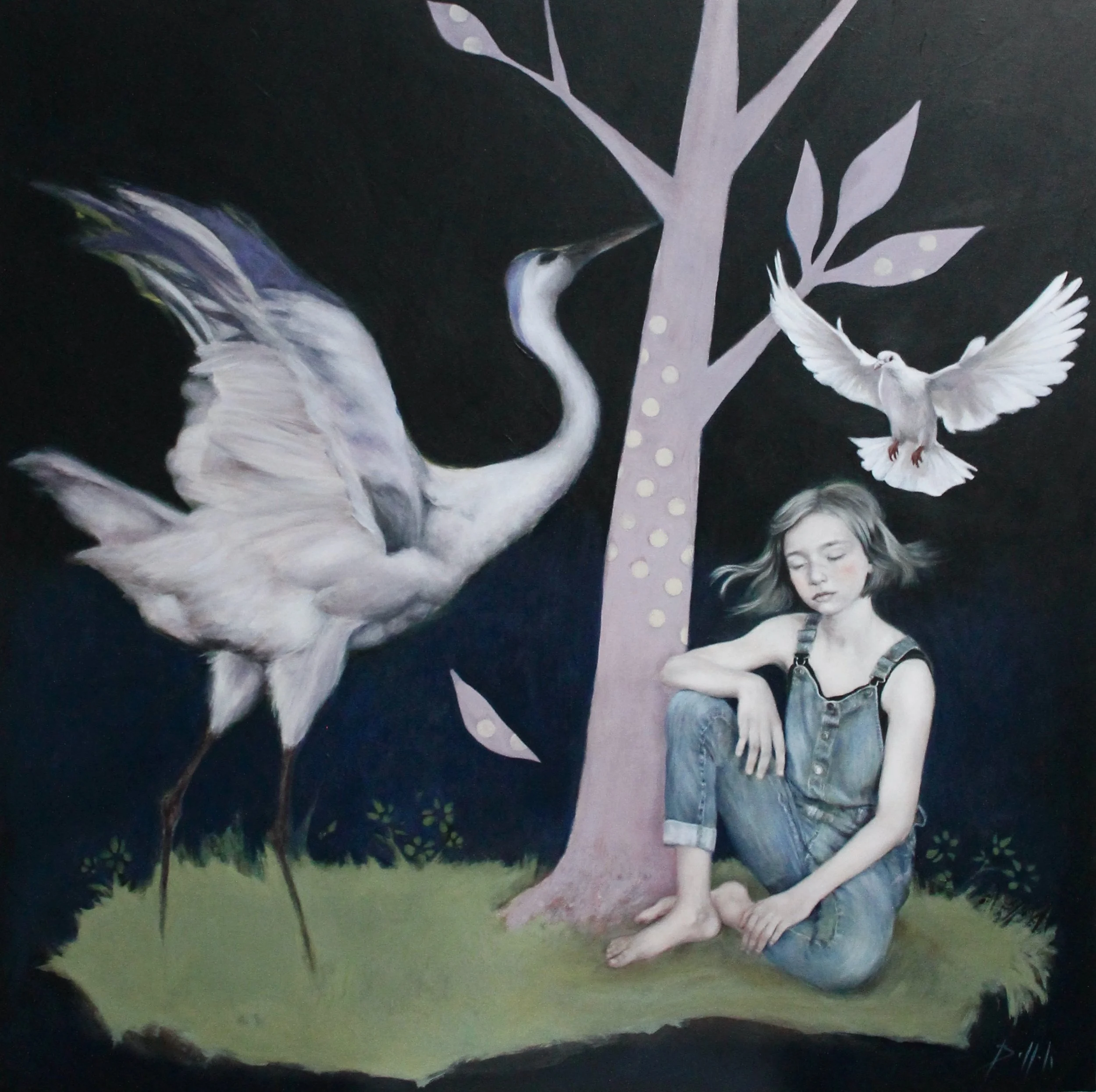 The island that remains - acrylic colors on canvas - 90x90 - 2025 (ON SALE)