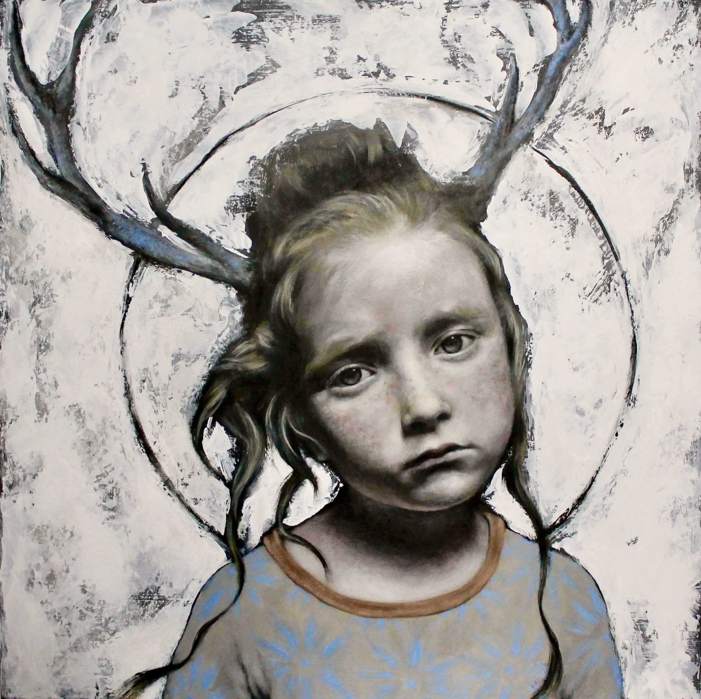 Save the planet - acrylic colors on cradled MDF panel - 50x50x5 - 2024 (SOLD)