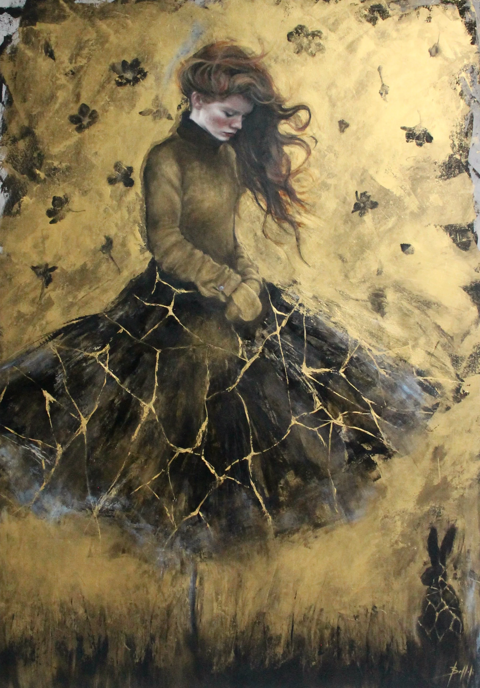 The Rabbit's Wait - acrylic colors on wood - 70x100x4 - 2025 (SOLD)