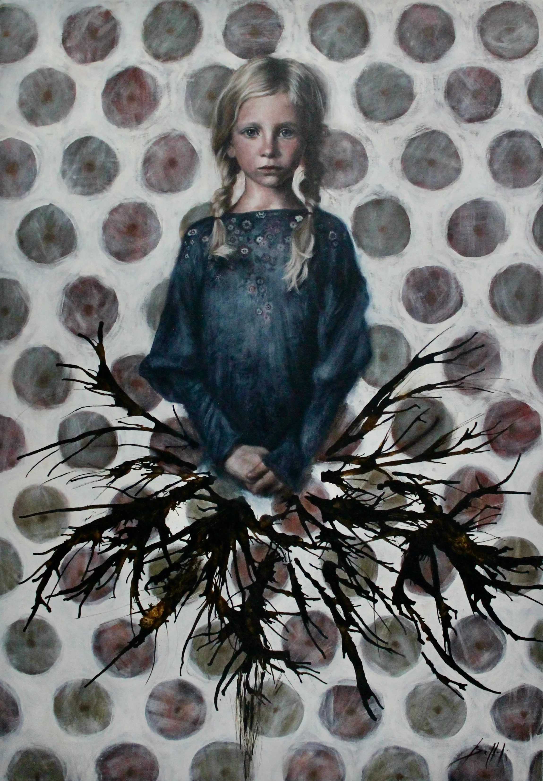 The guardian tree - acrylic colors and ink on canvas - 70x100 - 2023 (SOLD)