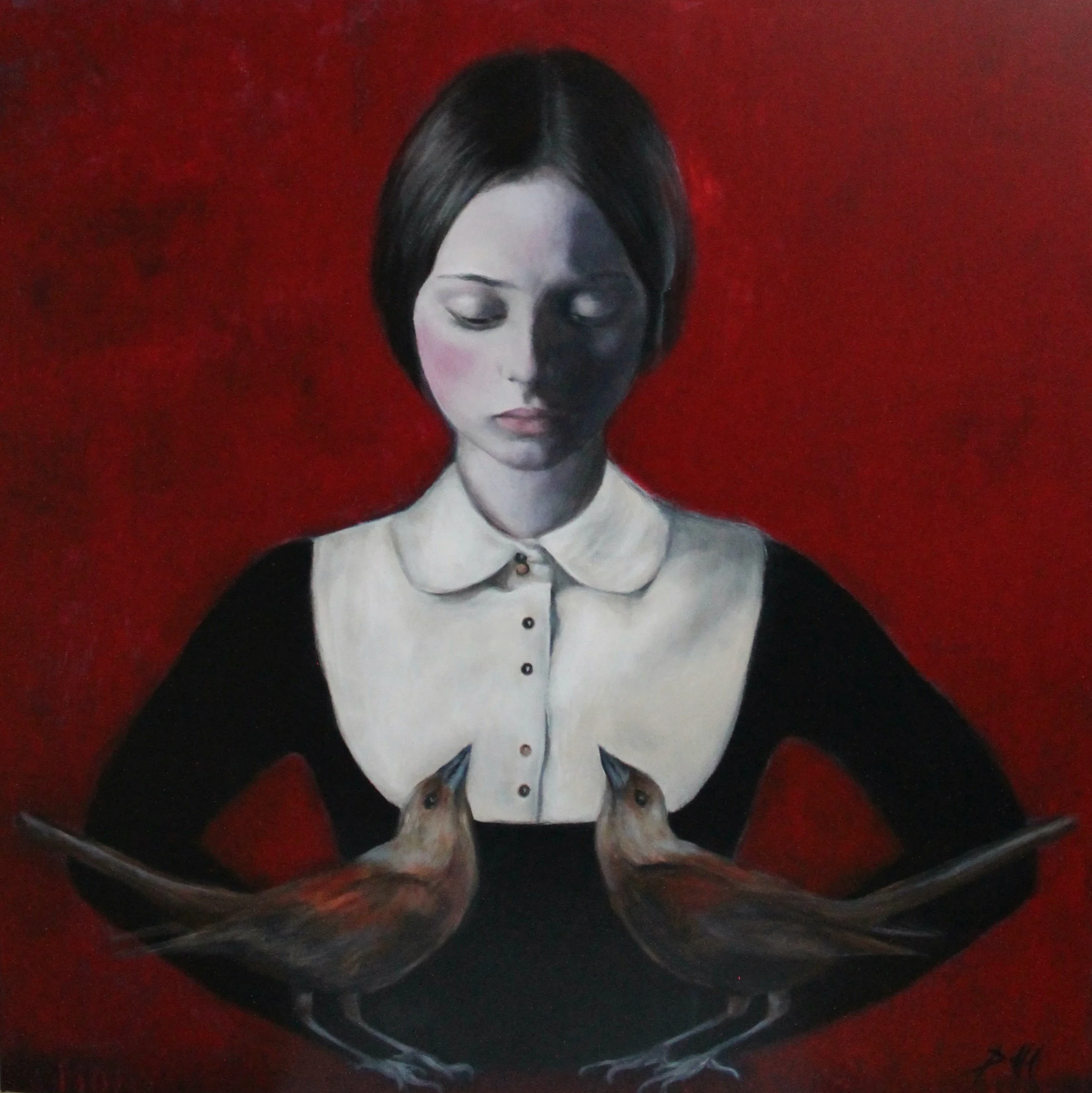 Thoughts - acrylic colors on wood - 70x70 - 2021 (SOLD)