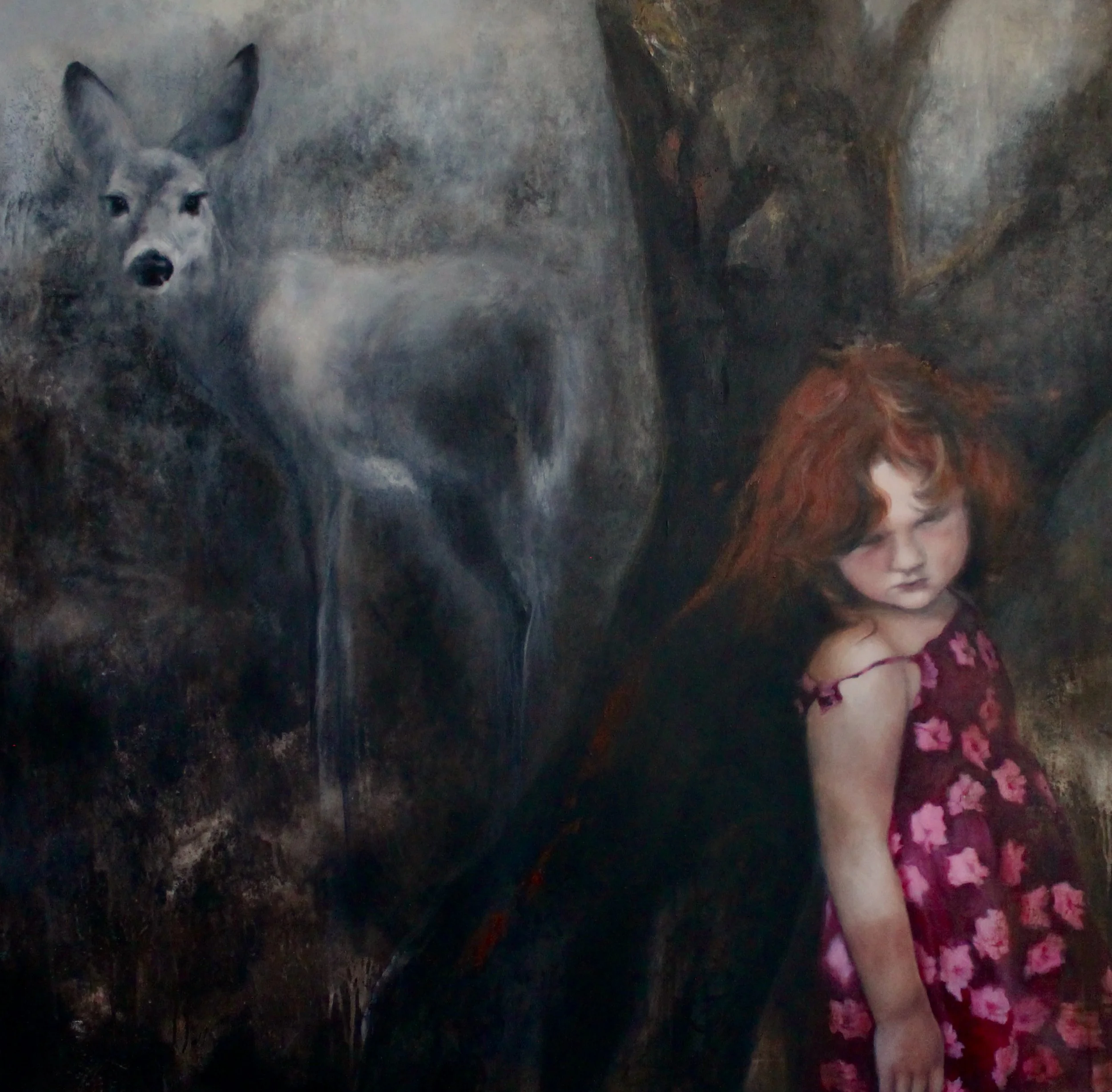 The distraction II - acrylic colors on canvas - 100x100 - 2021 (SOLD)