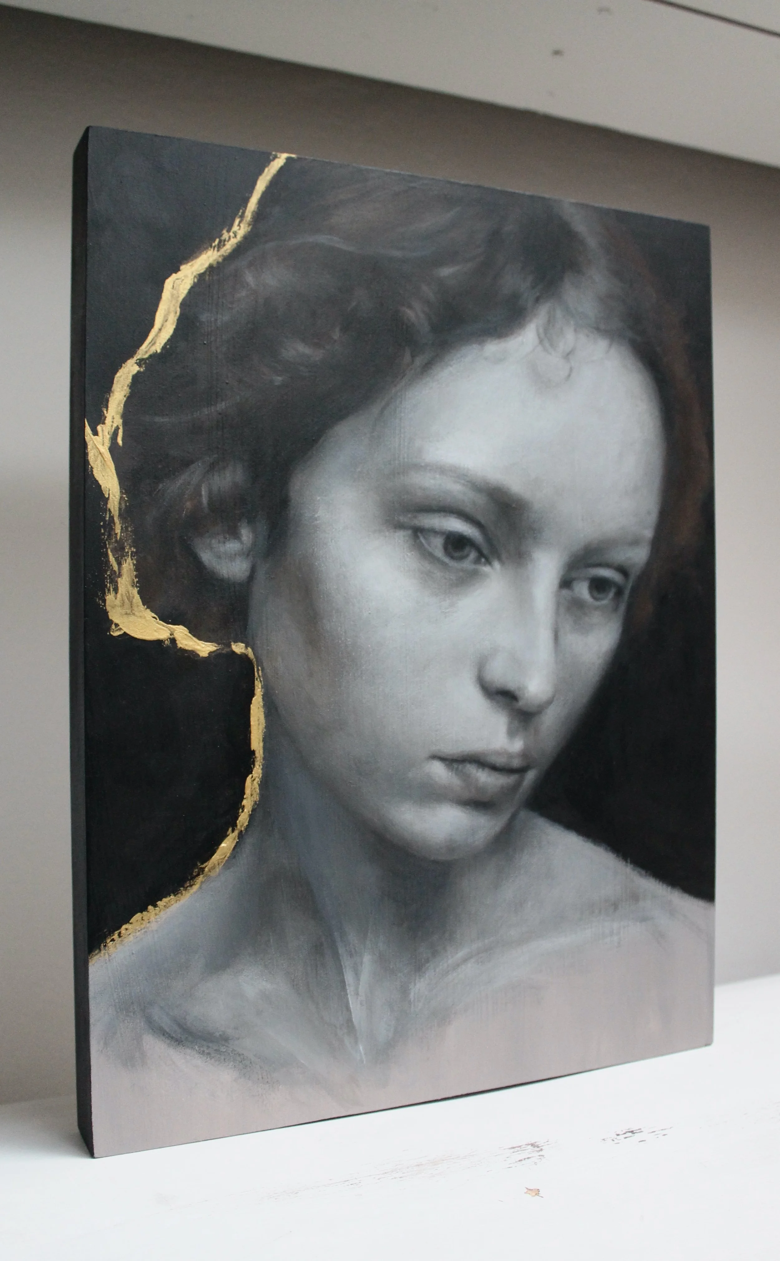 My Kintsugi II - acrylic colors and gesso on wood - 30x40