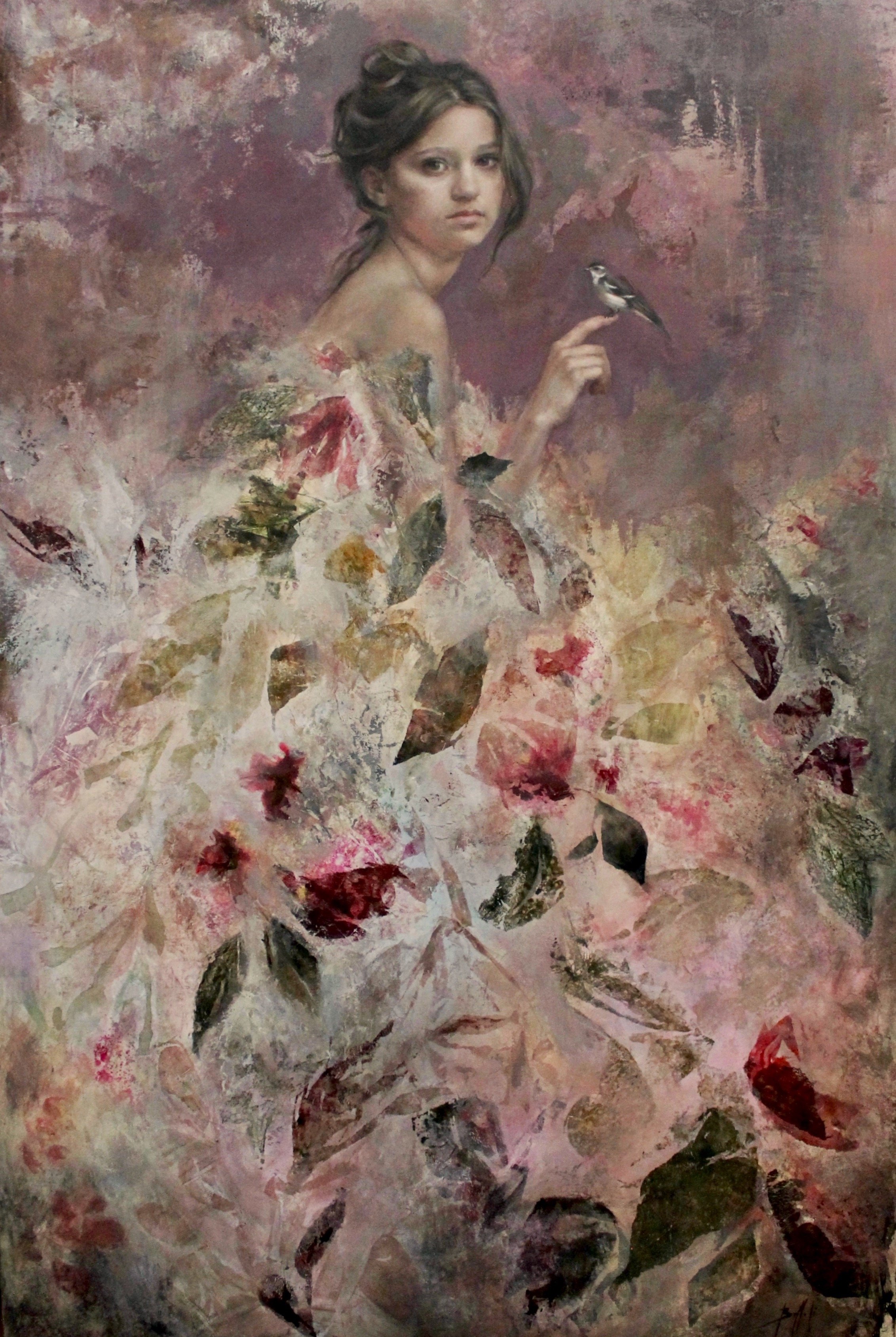 The Veil - acrylic and collage on canvas - 120x80x2 - 2026 (ON SALE)