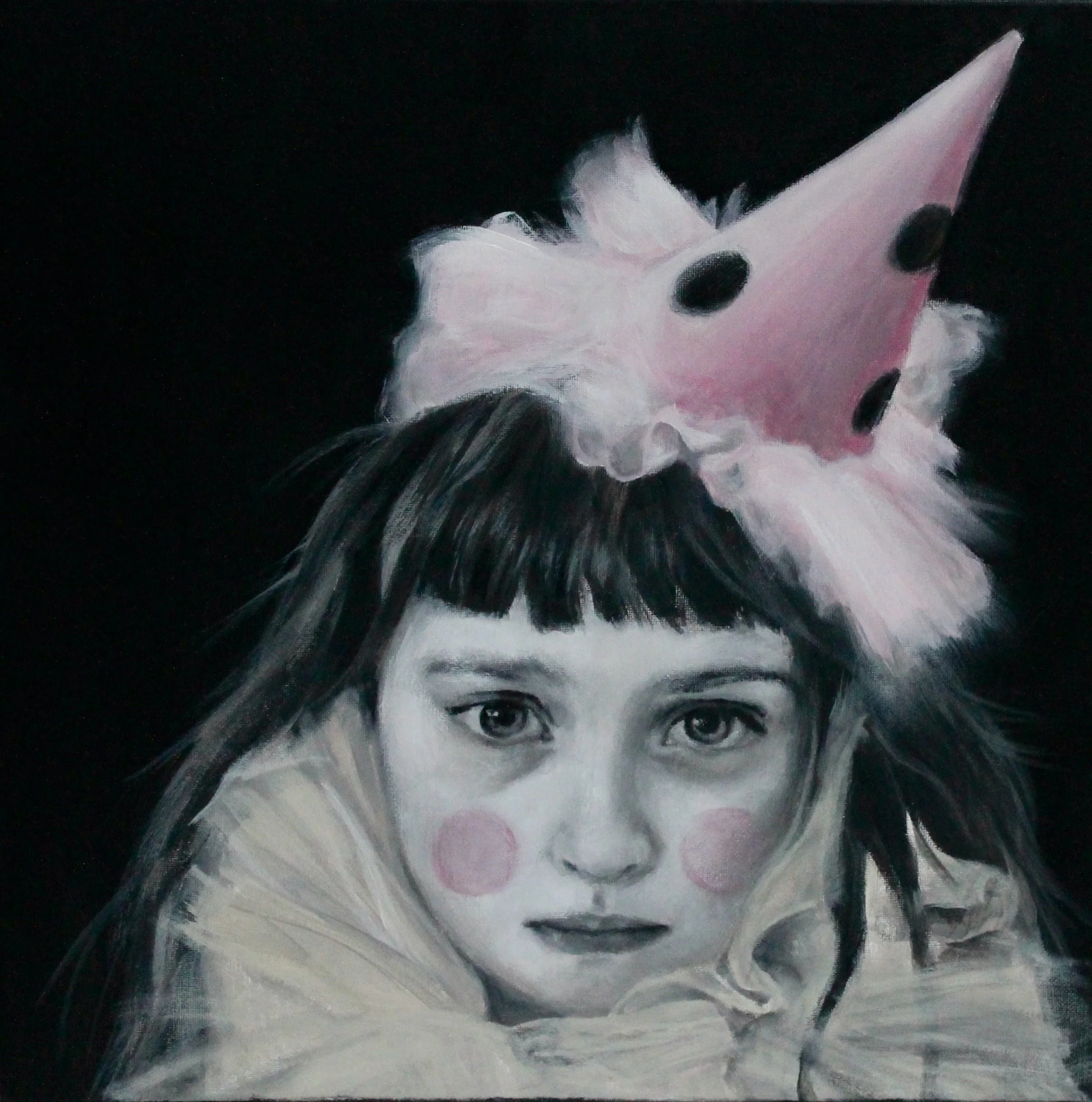 Angry doll III - acrylic colors on canvas - 30x30 - 2021 (SOLD)