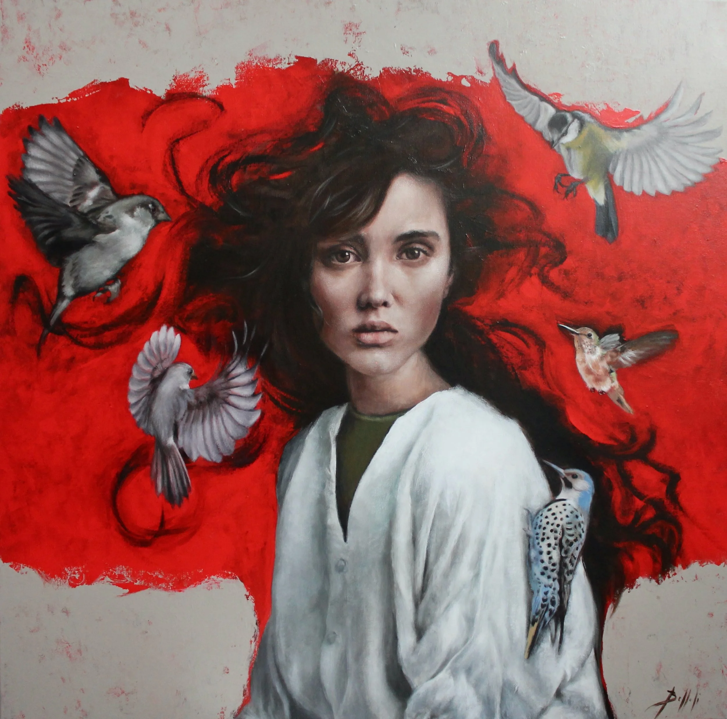 Find a place where the birds sing - acrylic colors on canvas - 80x80 - 2024 (SOLD)