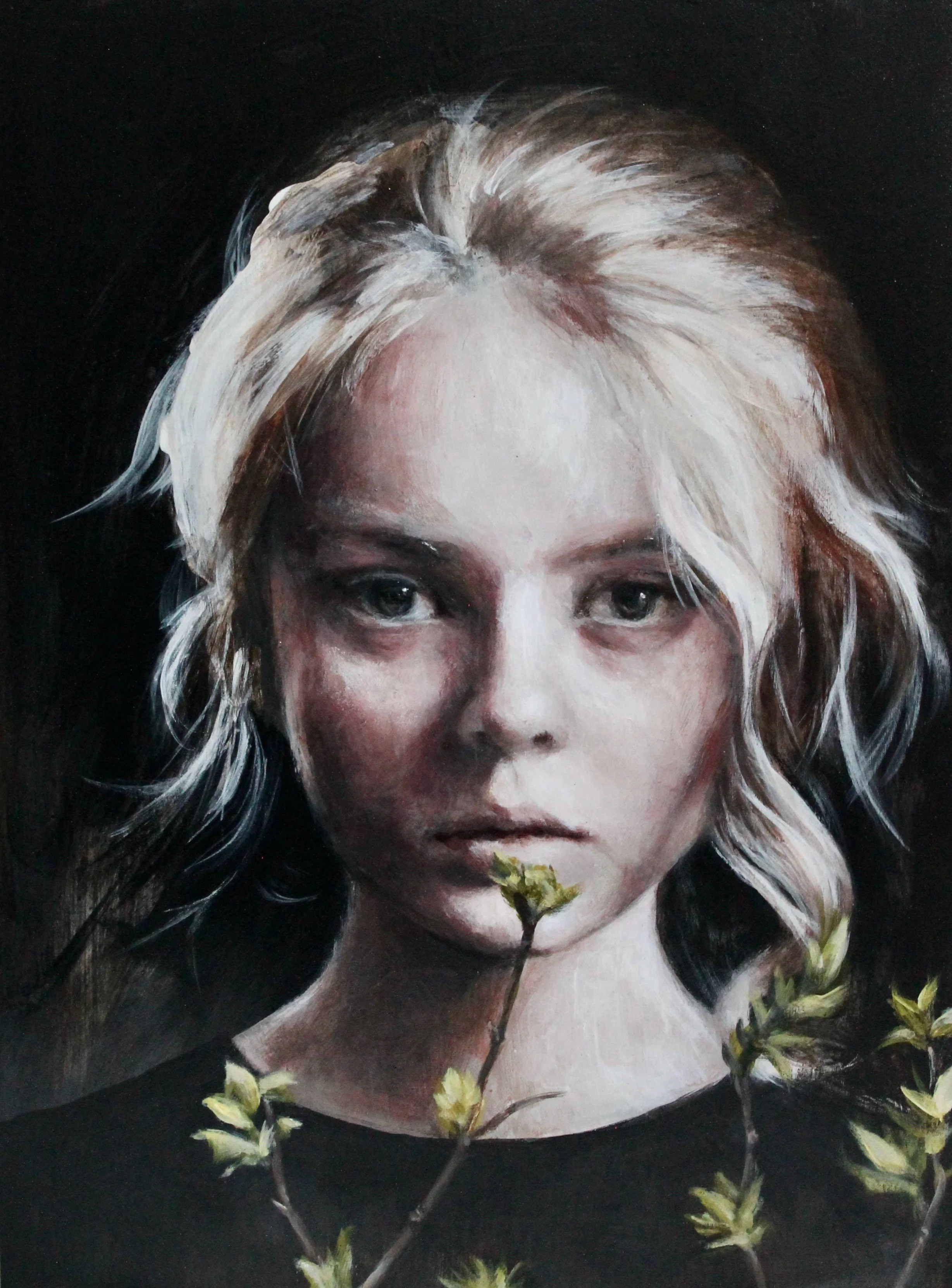 Quiet light - acrylic colors on wood - 23x30 - 2023 (SOLD)