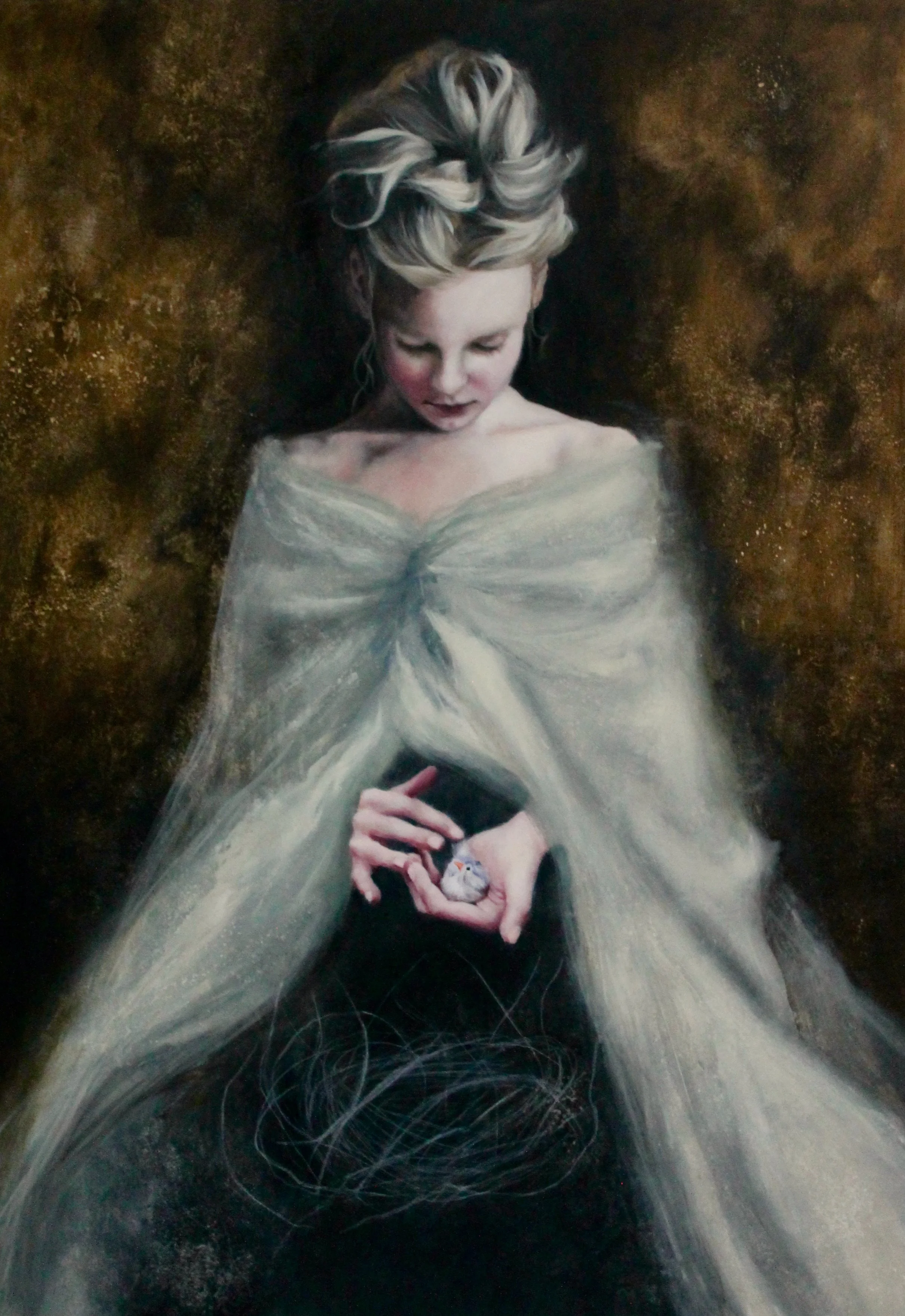 The nest - acrylic colors on canvas - 70x100 - 2022 (SOLD)