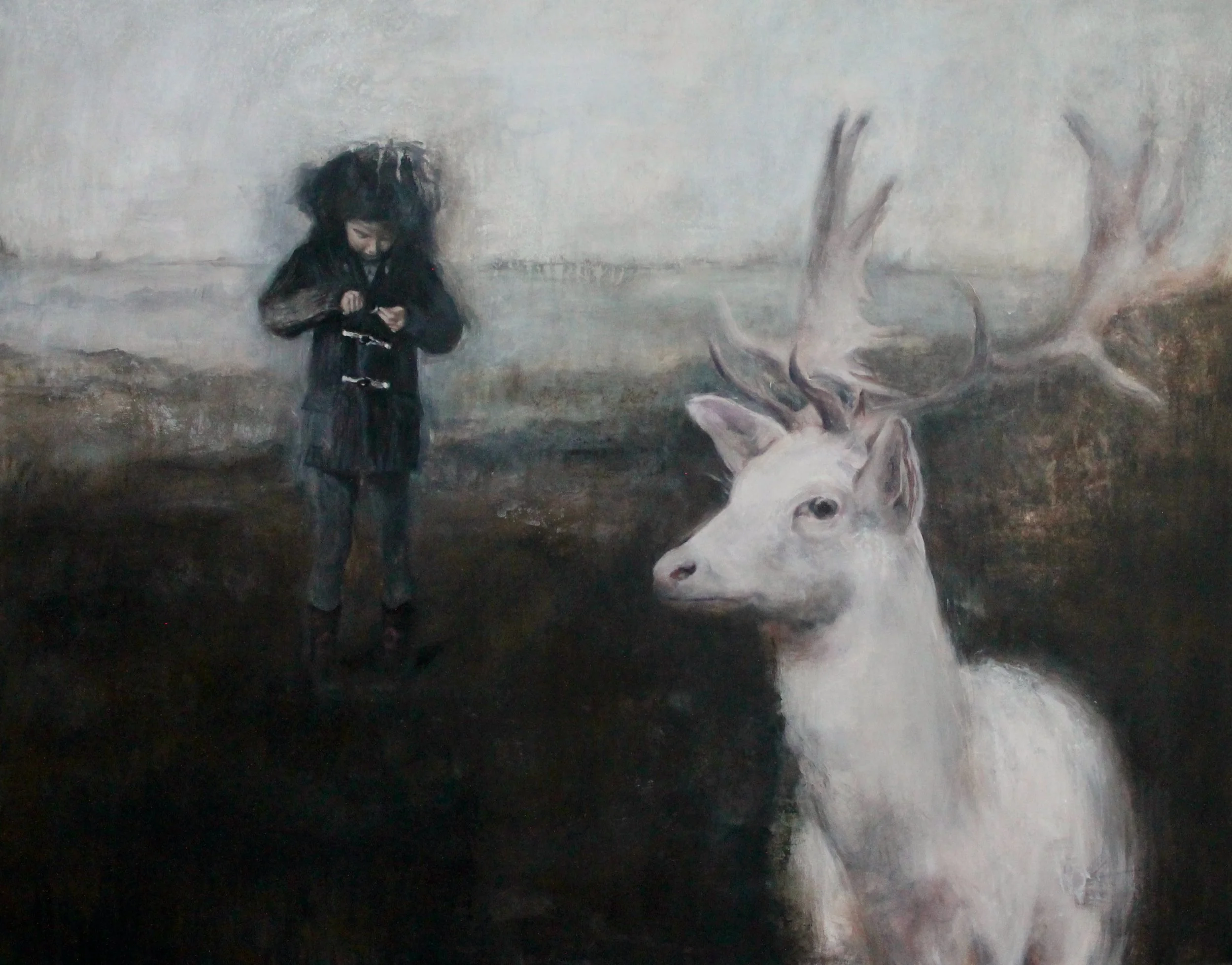 The distraction - acrylic colors on canvas - 100x80 - 2021 (SOLD)