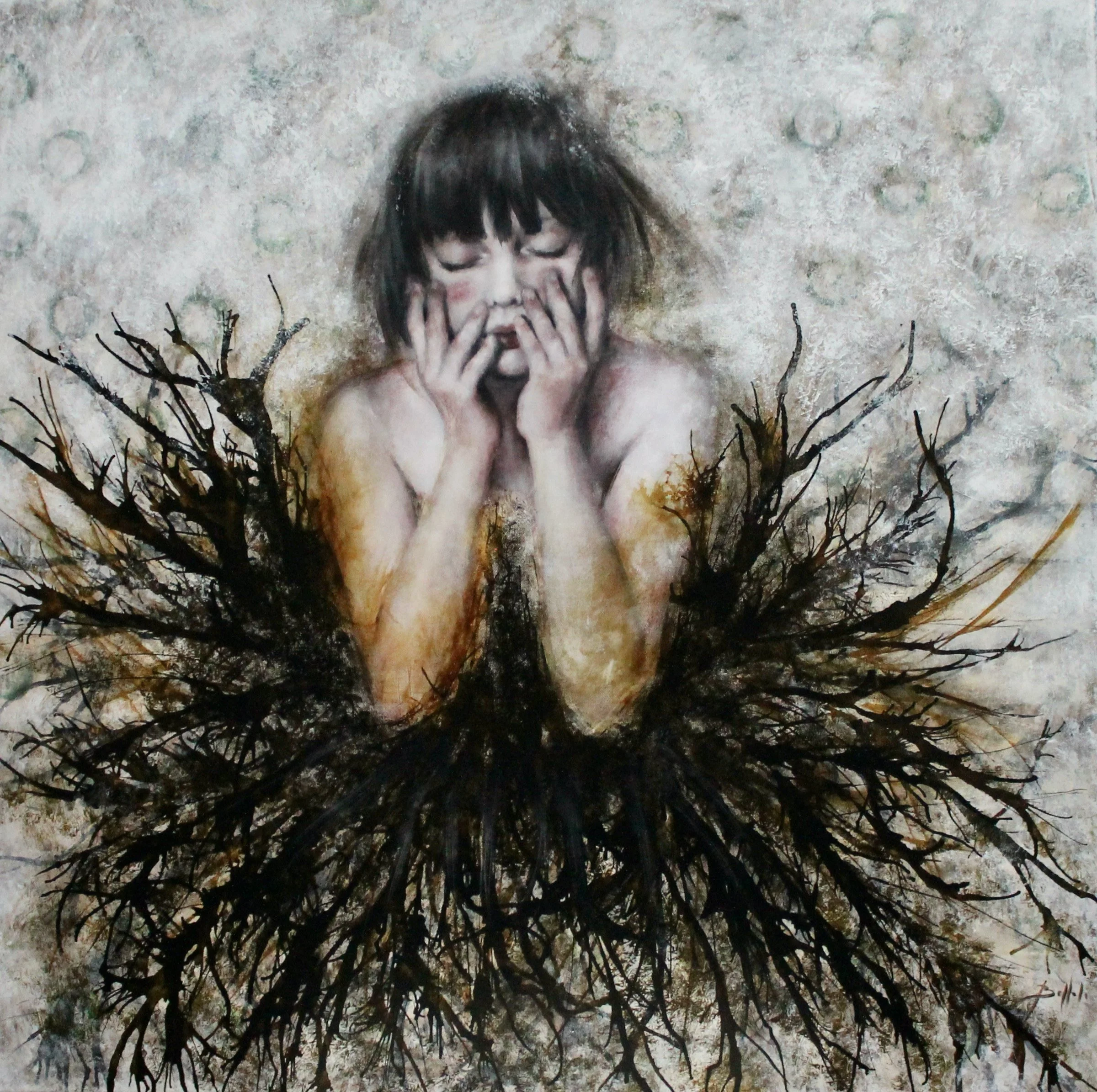 Enchantment - acrylic colors and ink on canvas - 90x90 - 2023 (ON SALE)