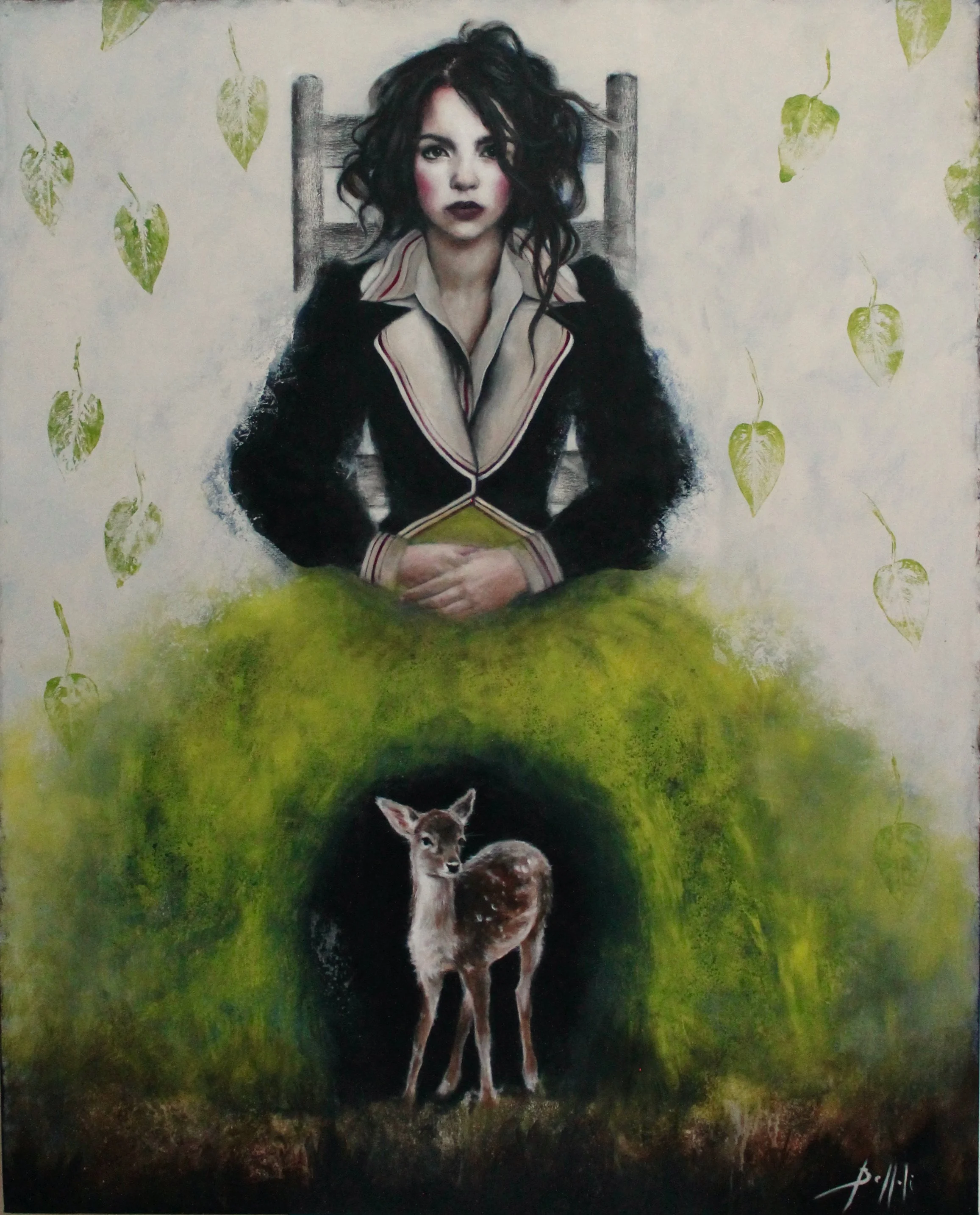 Frailty - acrylic colors and charcoal on canvas - 2021 (SOLD)