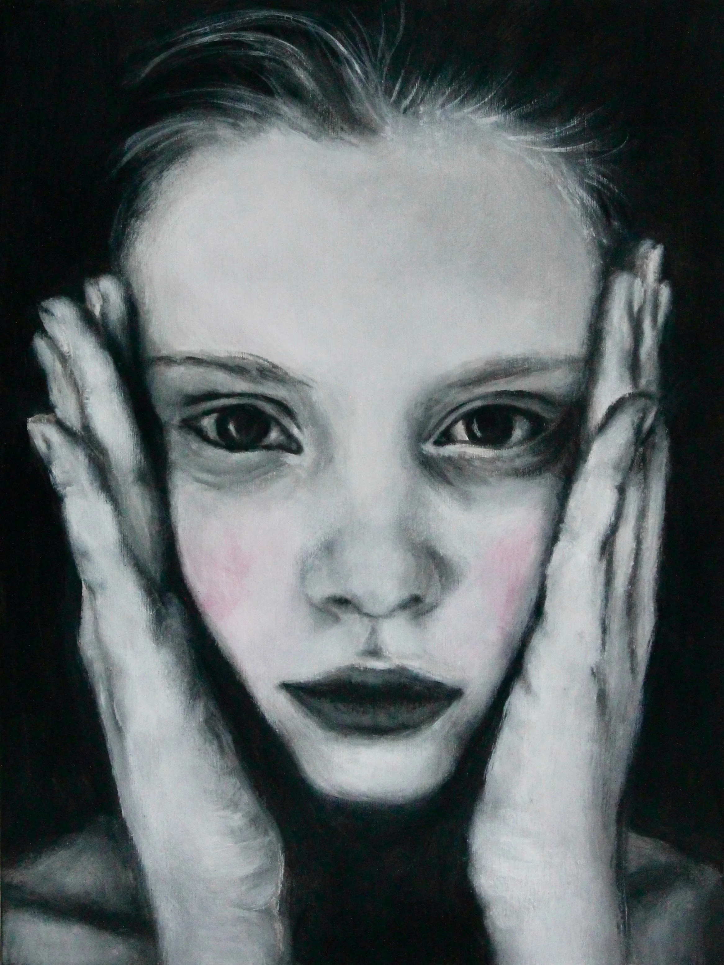 Trapped - acrylic colors on wood - 23x30 - 2021 (SOLD)